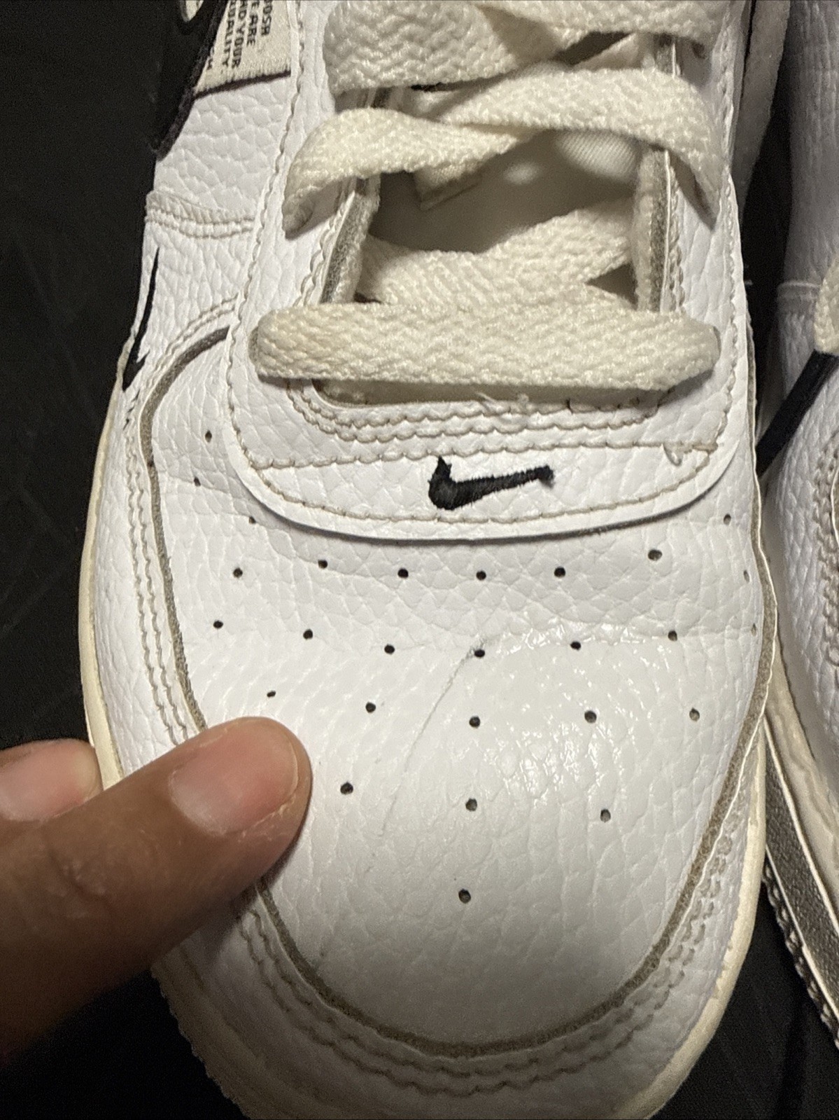 Nike Air Force 1′ 07′ Lv8 Utility White Black 315122-111 Size Men’s US Size 7