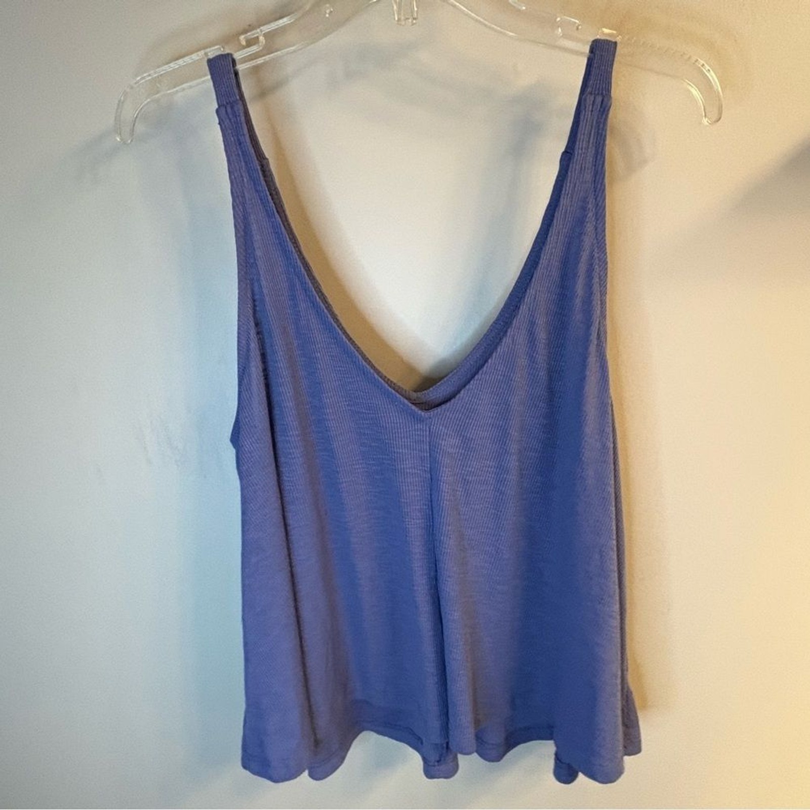 Free People Intimately Dani Tank Flowy Oversized Swing Tank Dusty Iris Blue Sz S