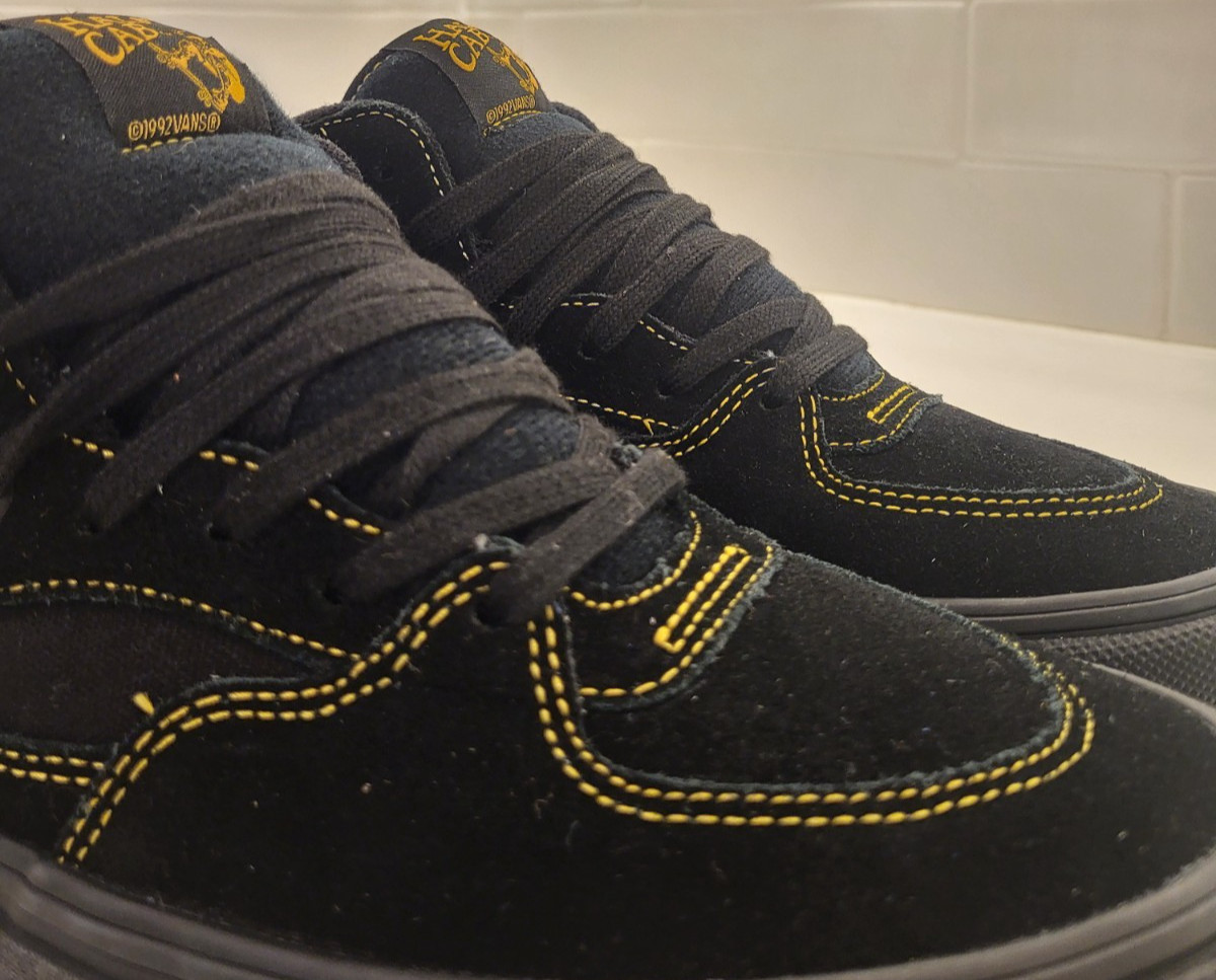 Vans Skate Half Cab Black Mustard Yellow Men’s size 9 Spitfire BAKER Anti Hero