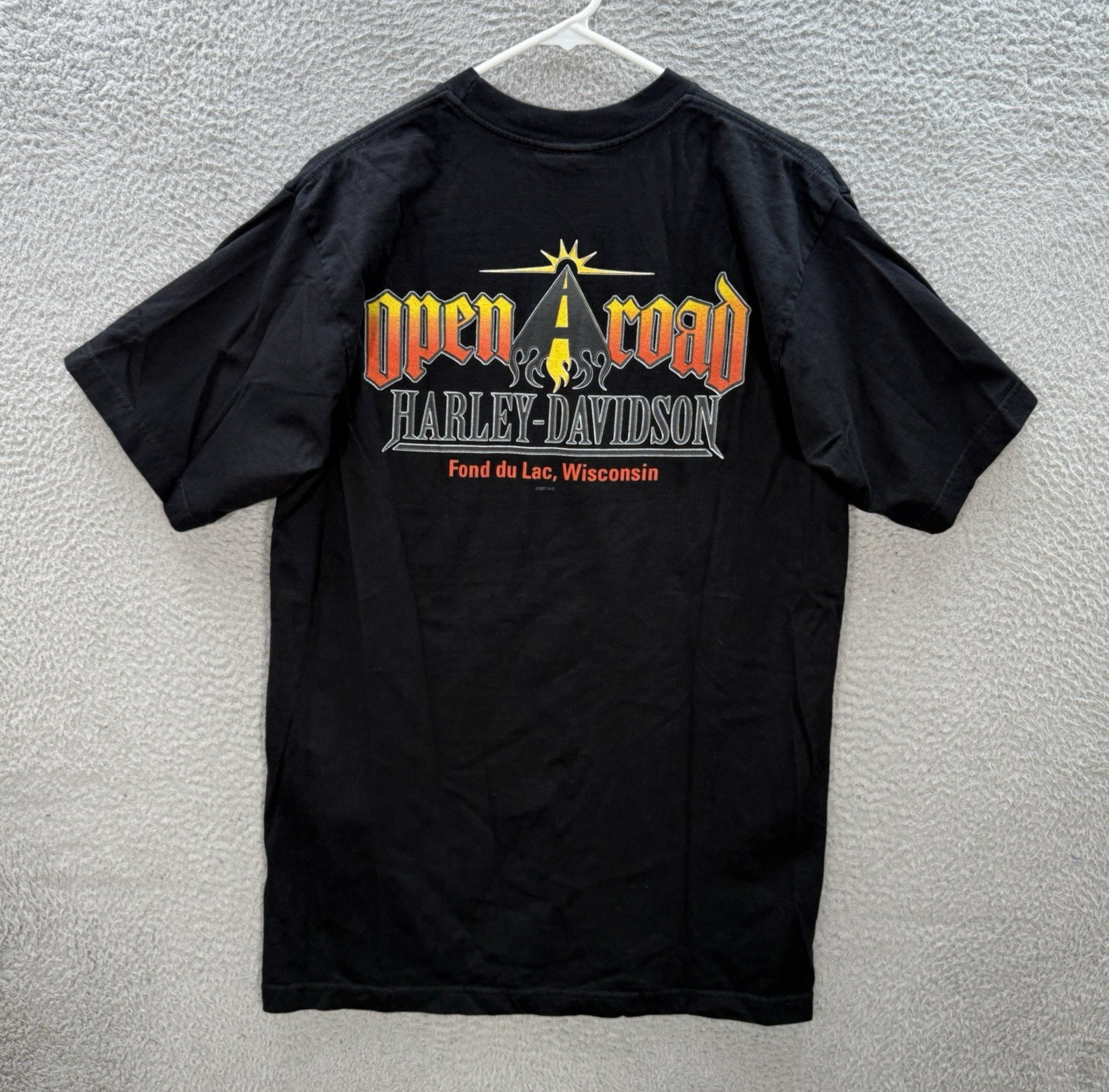 Harley Davidson Shirt Adult Large Black Motorcycle Biker Grunge Skater Y2K Mens