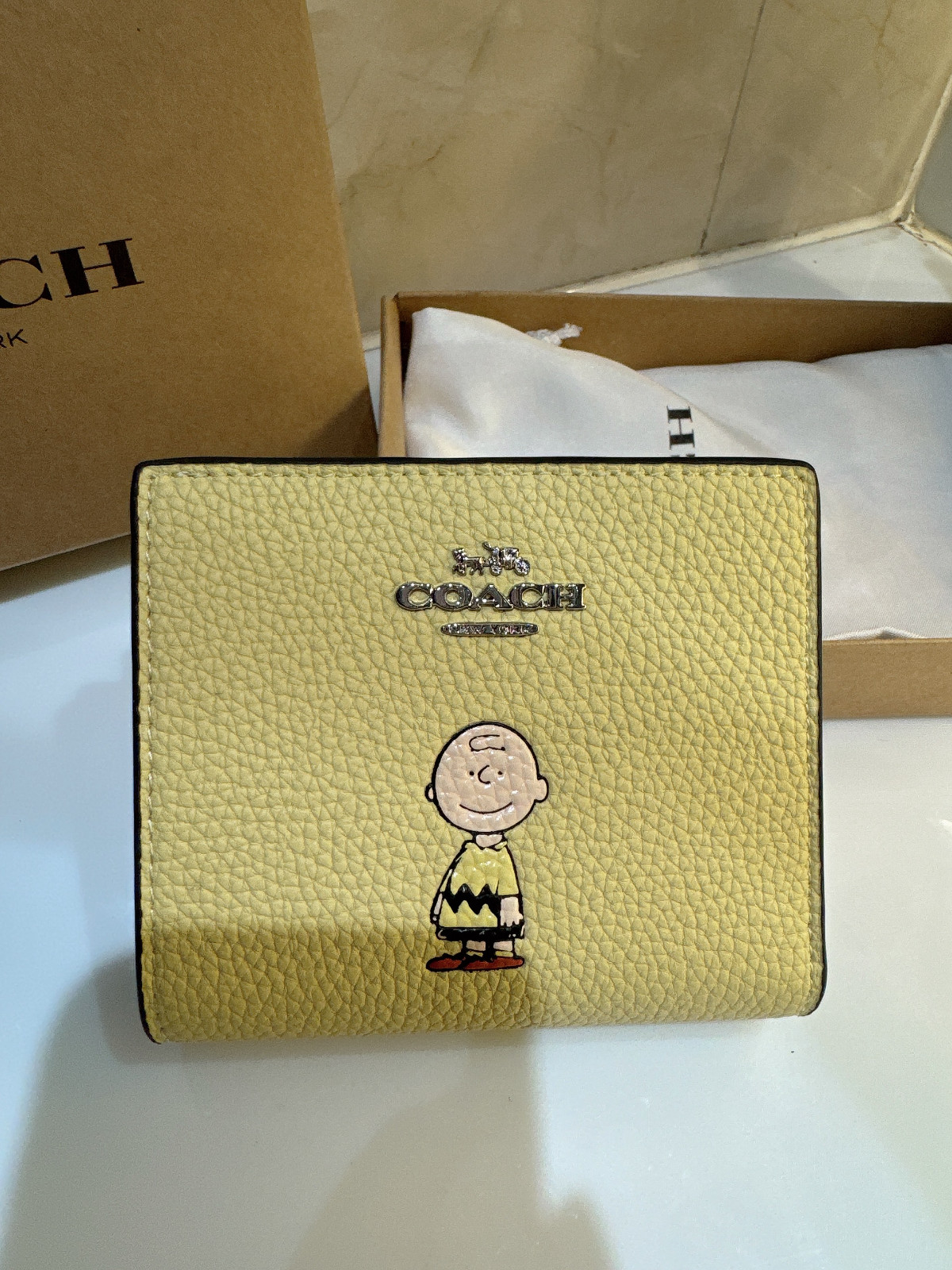 NWT Coach X Peanuts Snap Wallet With Lucy/Charlie Brown/Linus CBN89/CBN90/CBN91