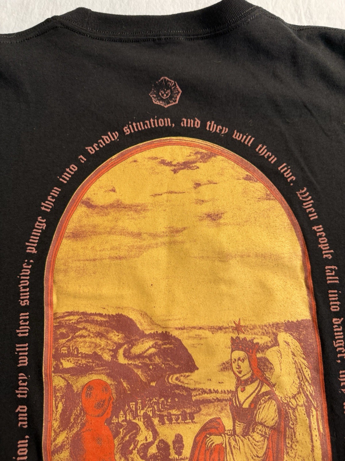 Empyre Crew Neck Short Sleeve Graphic T Shirt Mens Size Extra Large XL Black