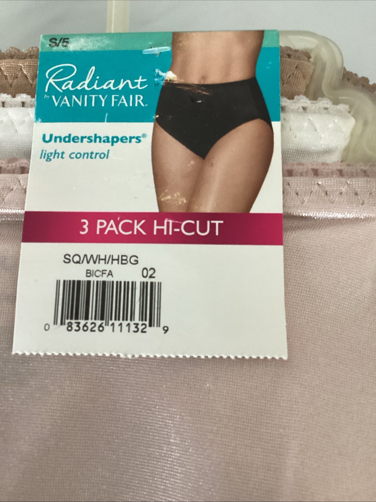 VANITY FAIR 3-Pack Hi-Cut Comfort Stretch Panties Sz. S/5*