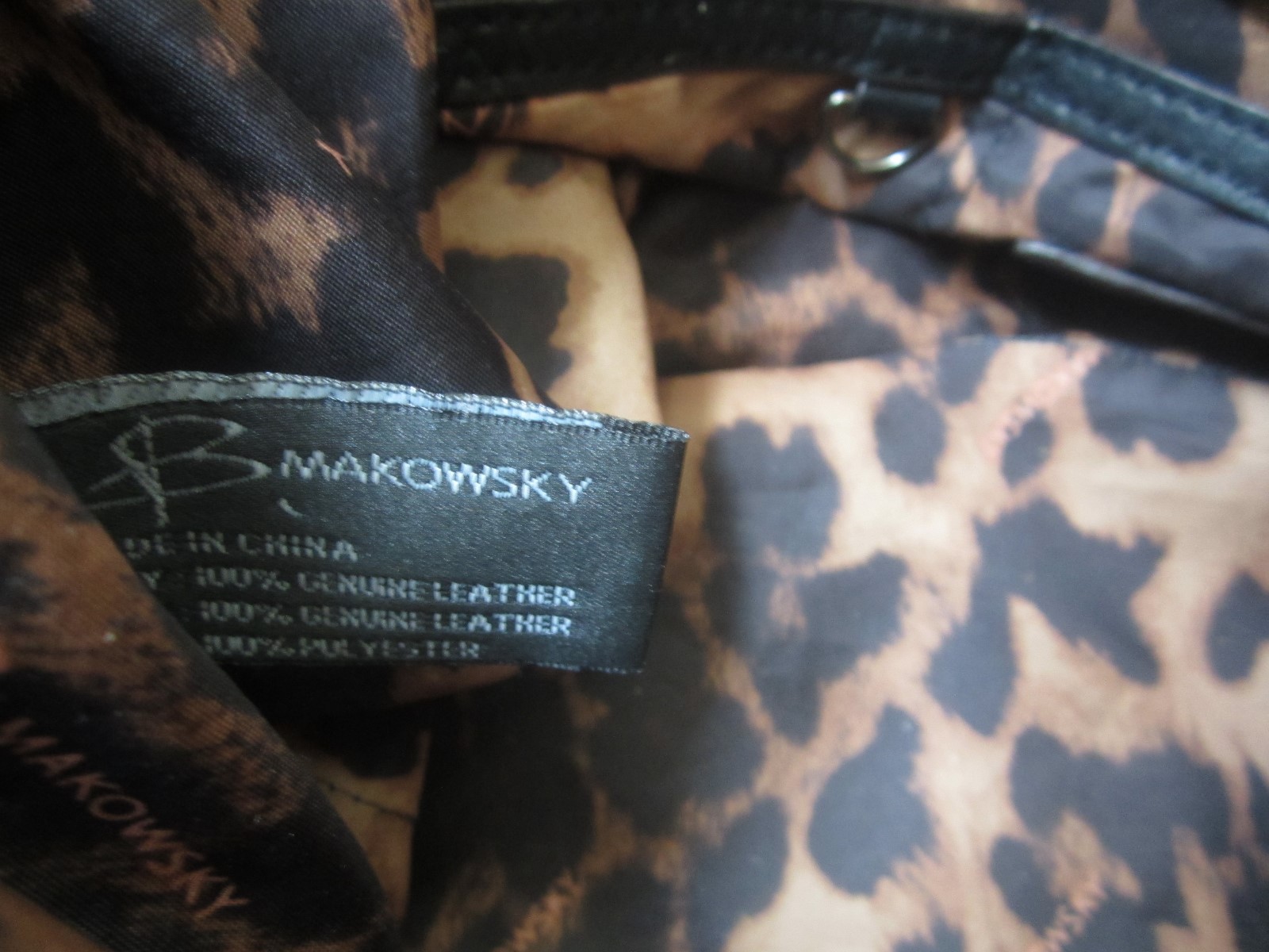 B Makowsky Black Leathe Handbag EUC