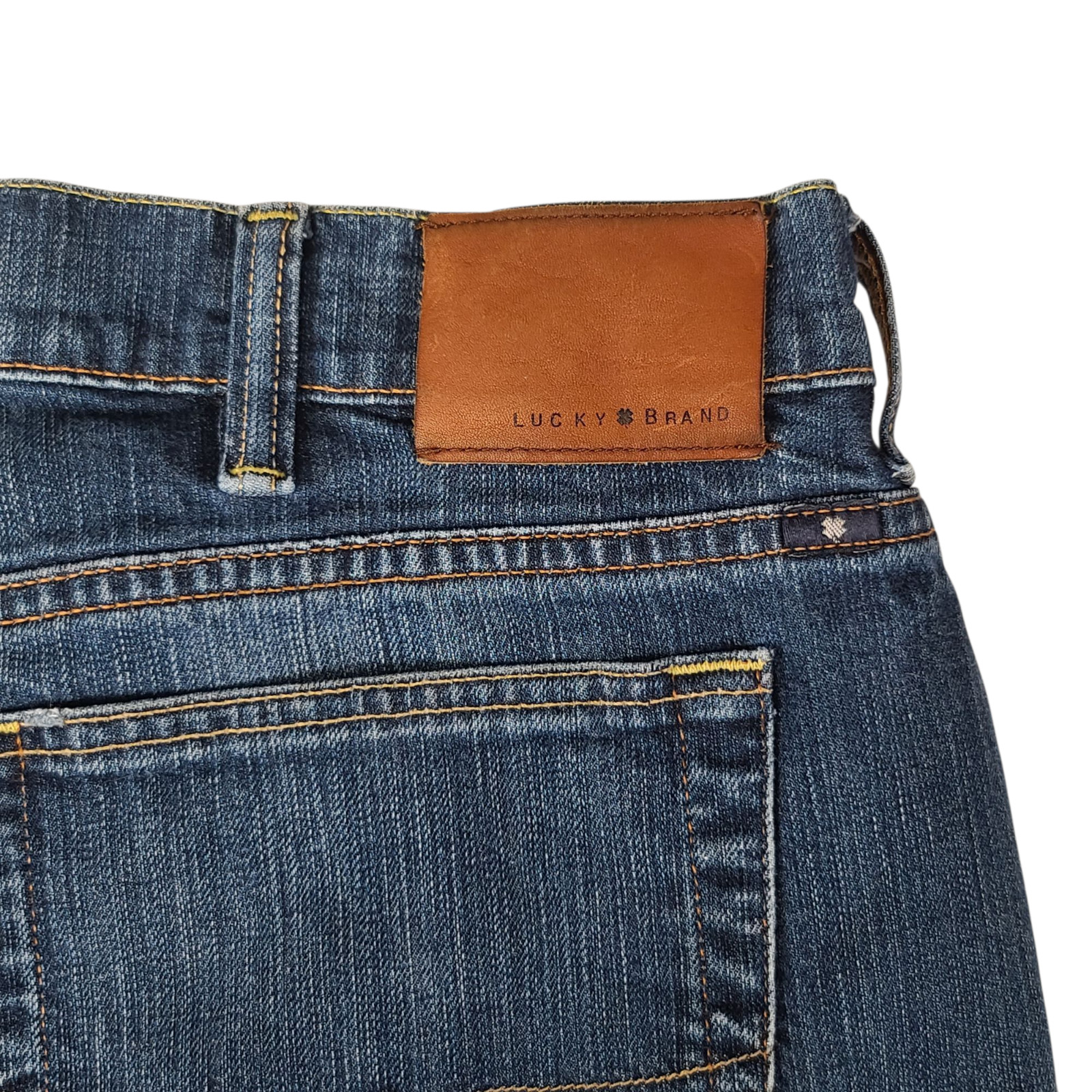 Lucky Brand 181 Relaxed Stretch Rugged Blue Denim Jeans Mens 44×30 (42×27)