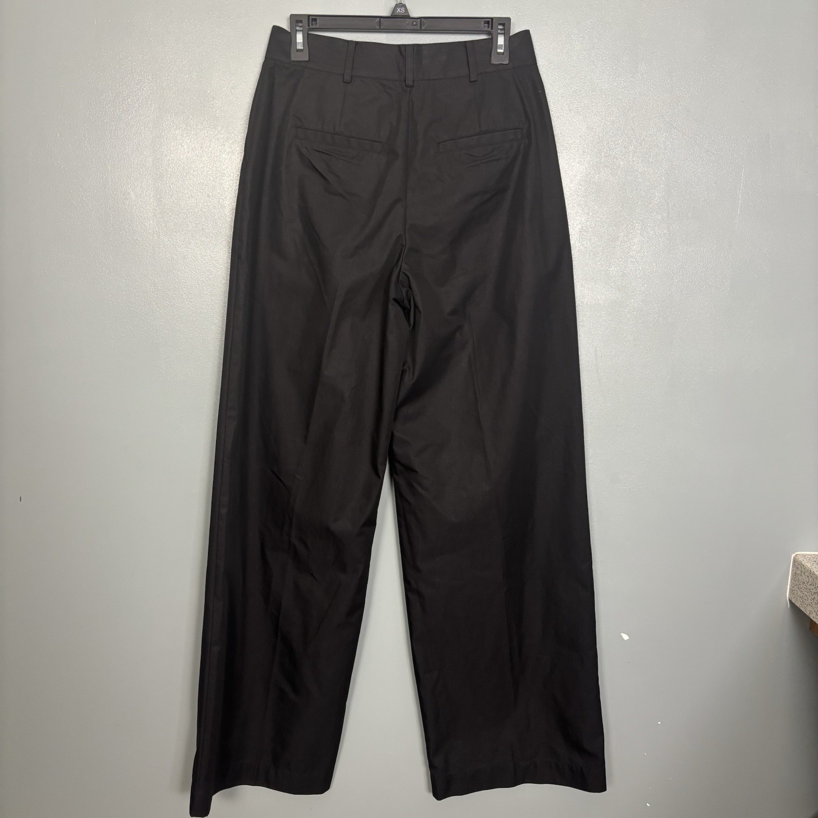 NWT REBECCA MINKOFF Walker Pleated Wide Leg Pants True Black Size 4 New Tags