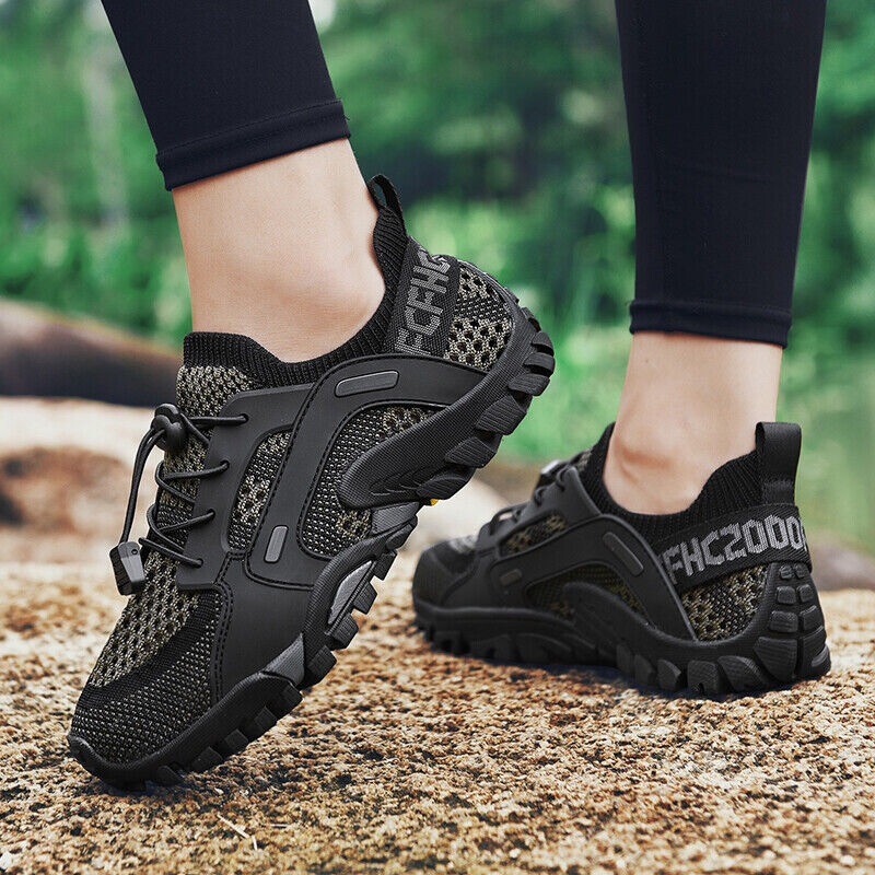 Mens Waterproof Quick Dry Athletic Non-slip Hiking Sports Shoes Outdoor Sneakers