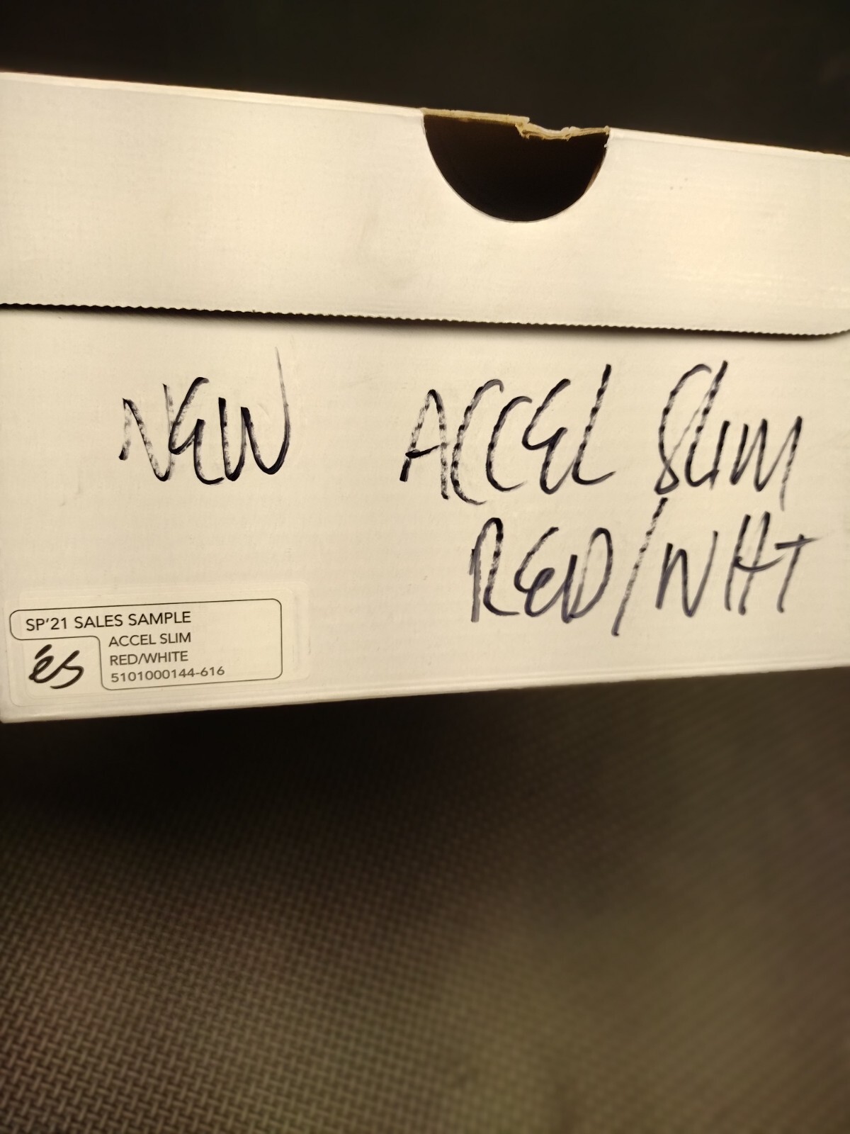 Es Accel Slim White/Red skate shoes SIZE IN PICTURES BLACK SALES SAMPLE NEW
