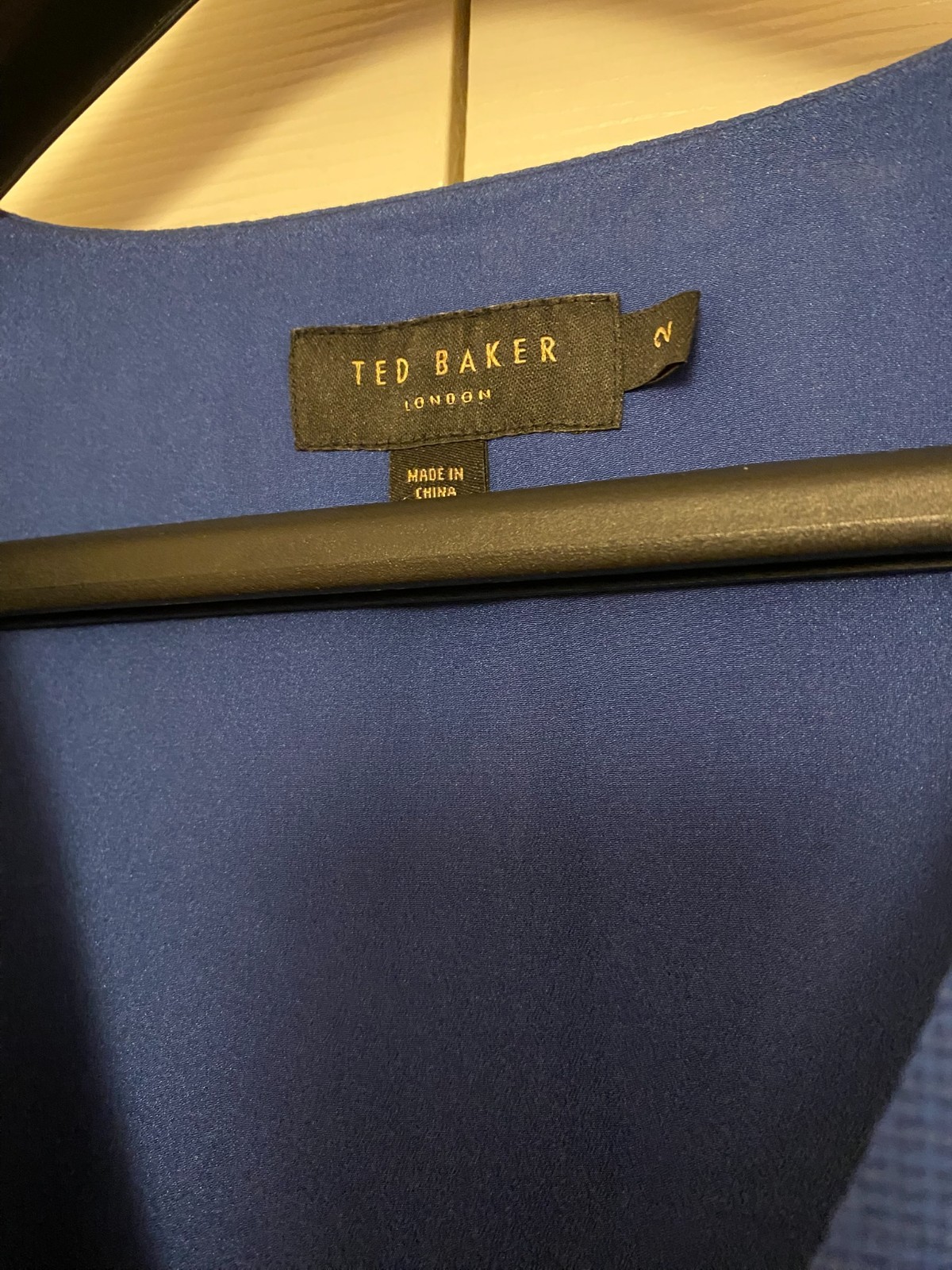 Ted Baker Oapall oversized blue and white wrap dress (UK10)