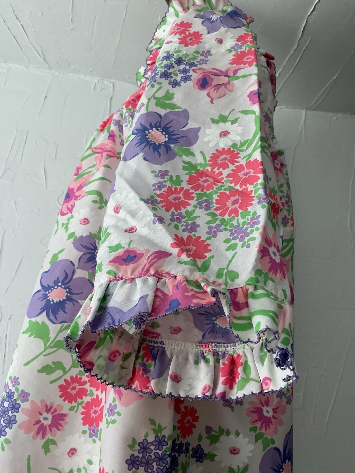 Models Coat VTG Robe Floral Ruffled Snaps Size 14 USA Never Used Authentic NWOT