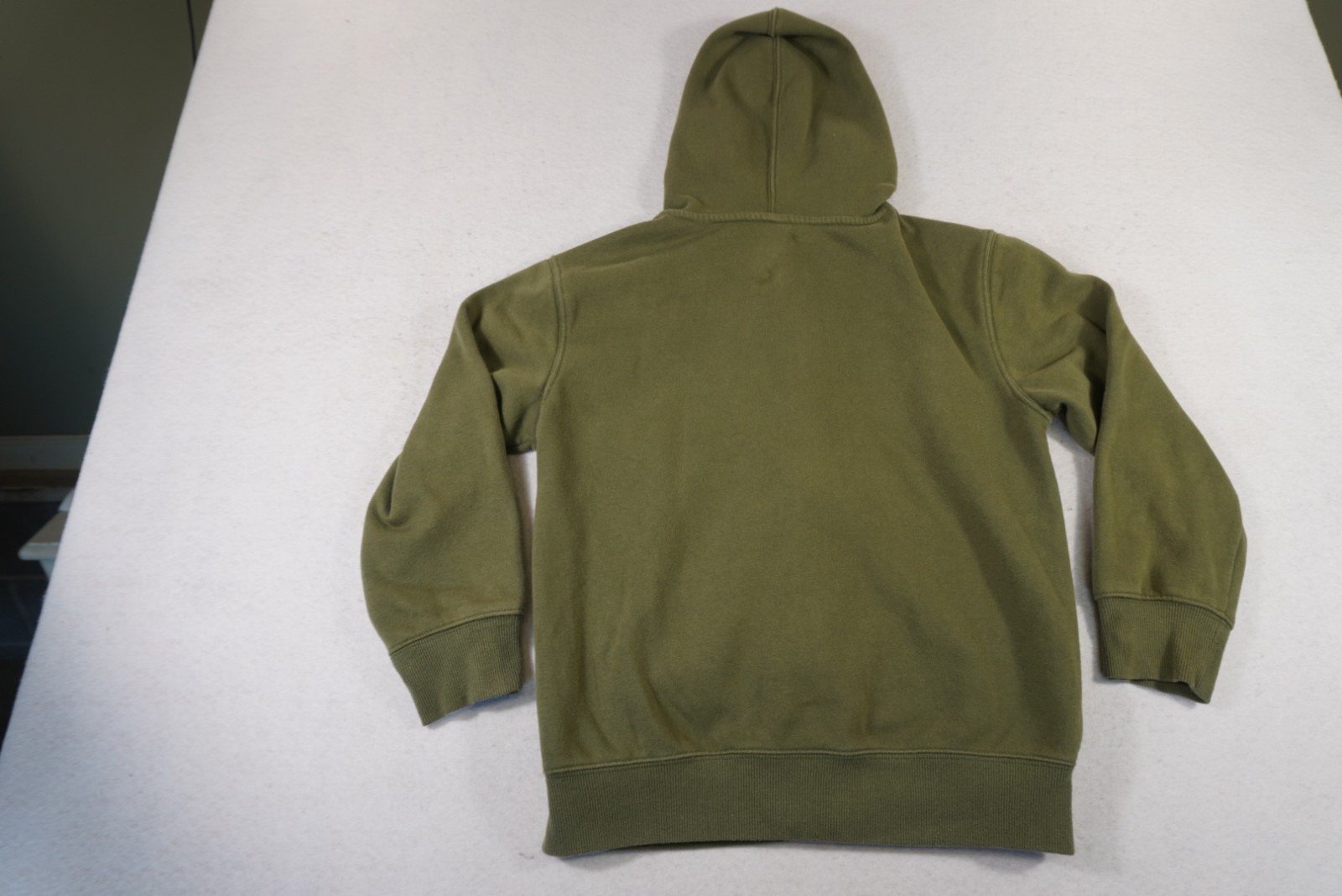 Gap Hoodie Kids Large 10-12 Olive Green Olive Green Kangaroo Pockets Full Zip