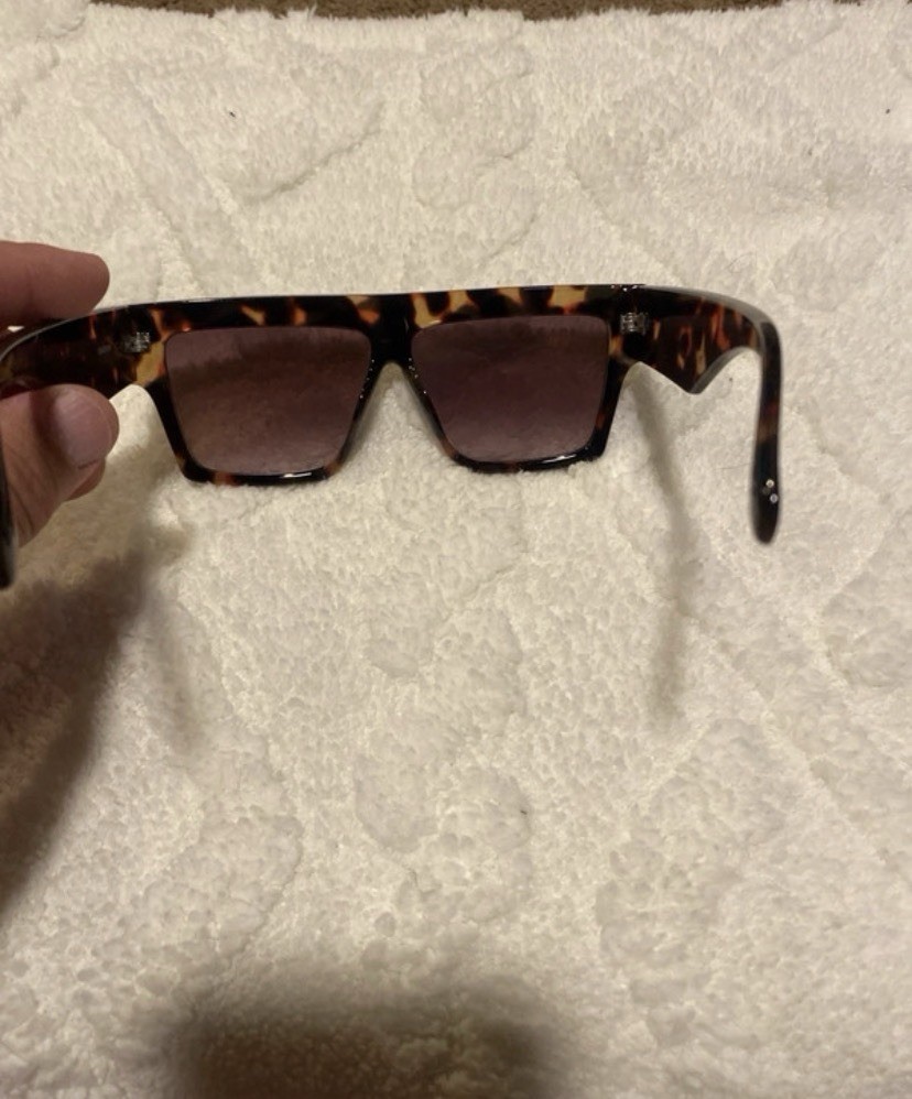 Women’s Oversized Square Tortoise Shell Sunglasses Brown Gradient Tinted Lenses