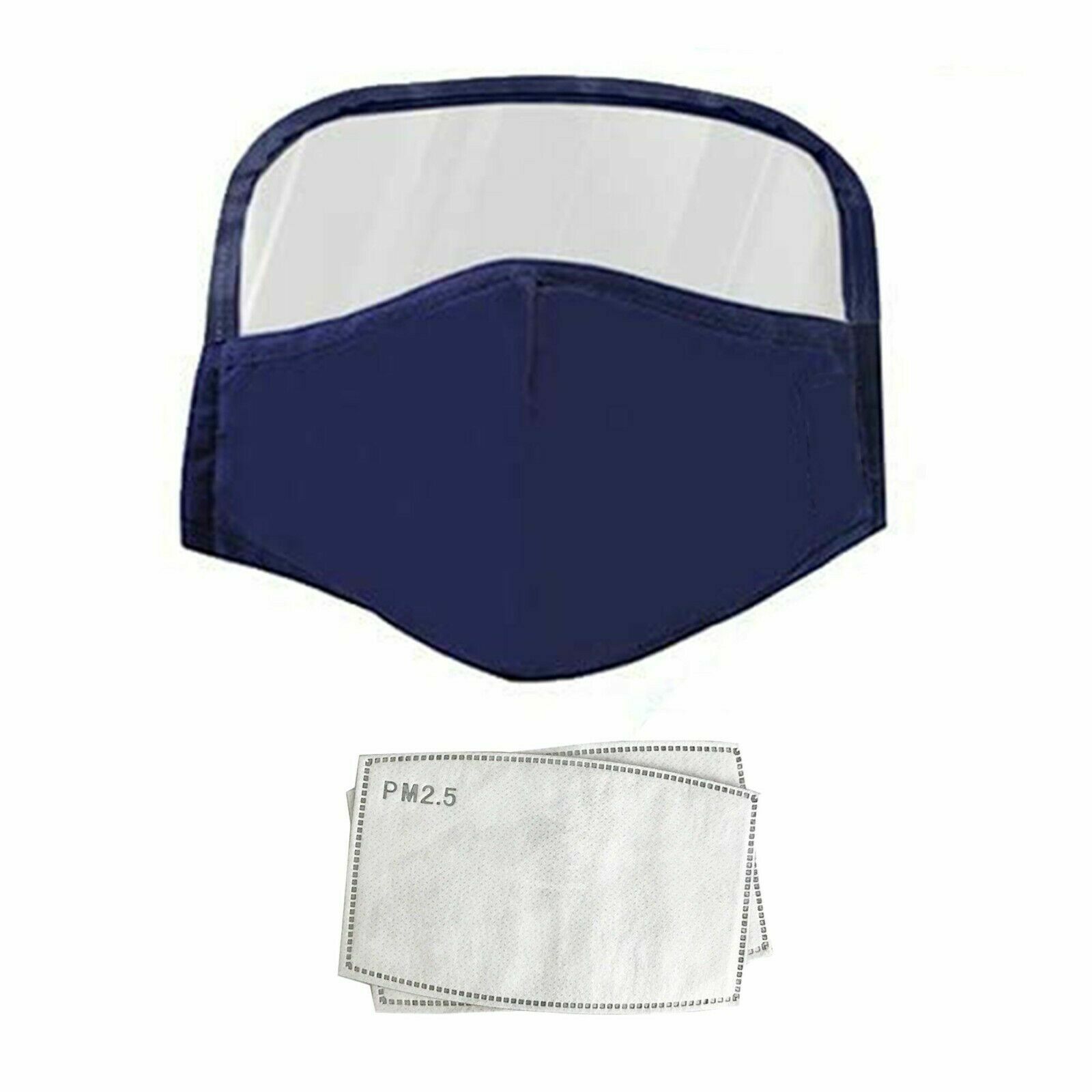 Cotton Windproof Outdoor Face Protective Face Mask with Eyes Shield + 2 Filters