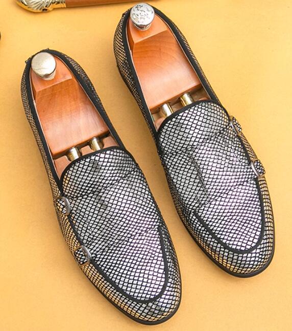 Men Dress Shoes Mens Faux Leather Flats Buckle Strap Loafers Driving Shoes size