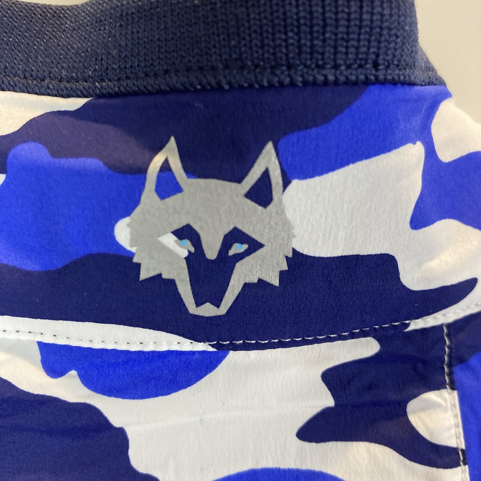 Greyson Trailwolf Golf Jacket Large Cobalt Blue Camo Full Zip Windbreaker Shell