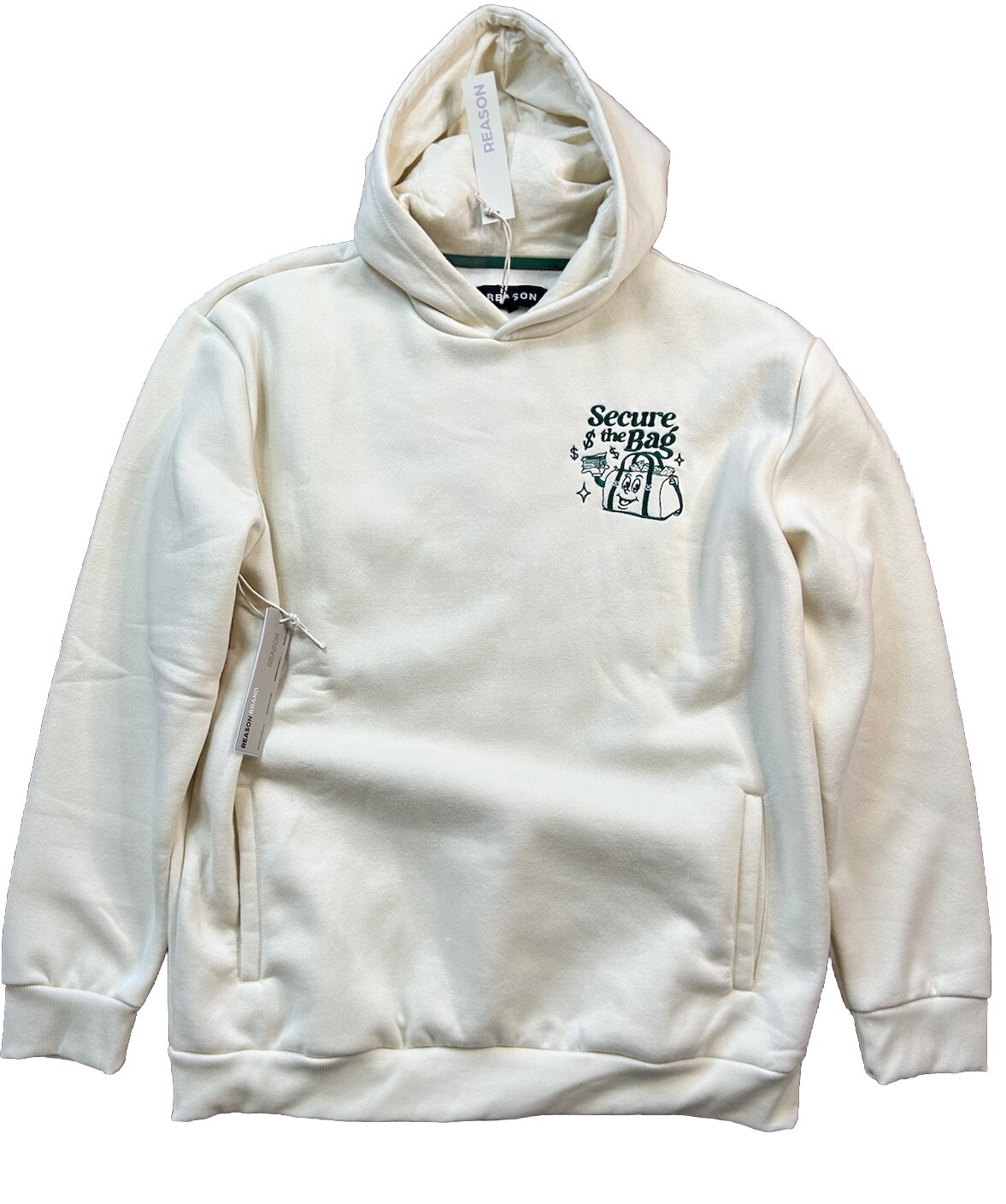 Reason Brand Secure the Bag Stack that Cash XXL White NWT Urban Street Wear