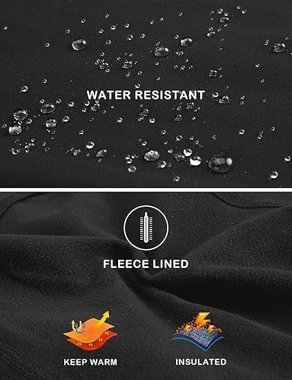 ZUTY Fleece Lined Leggings Women Water Resistant Winter Thermal Insulated High