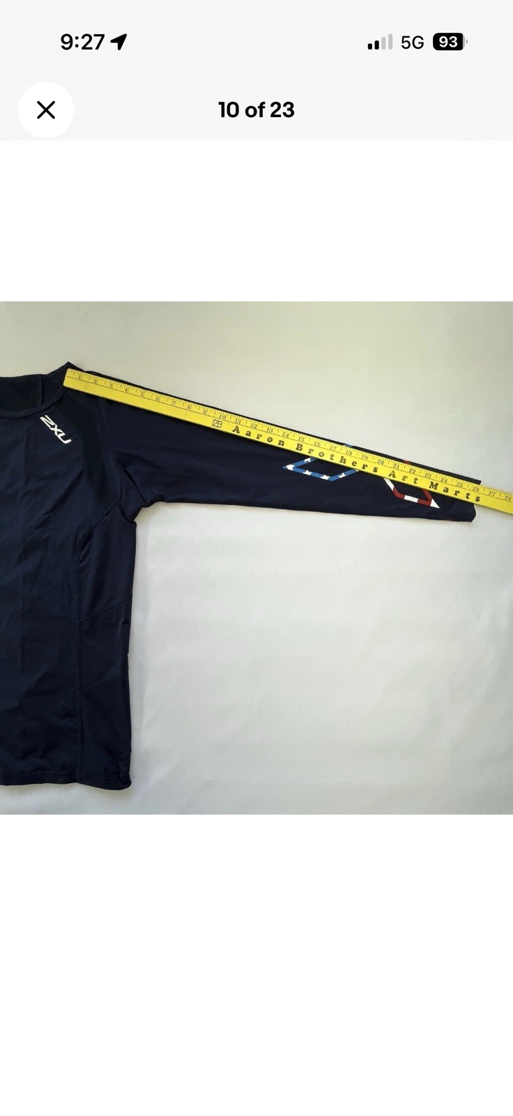 2XU Refresh Recovery Compression Shirt Mens M Blue LS GUC
