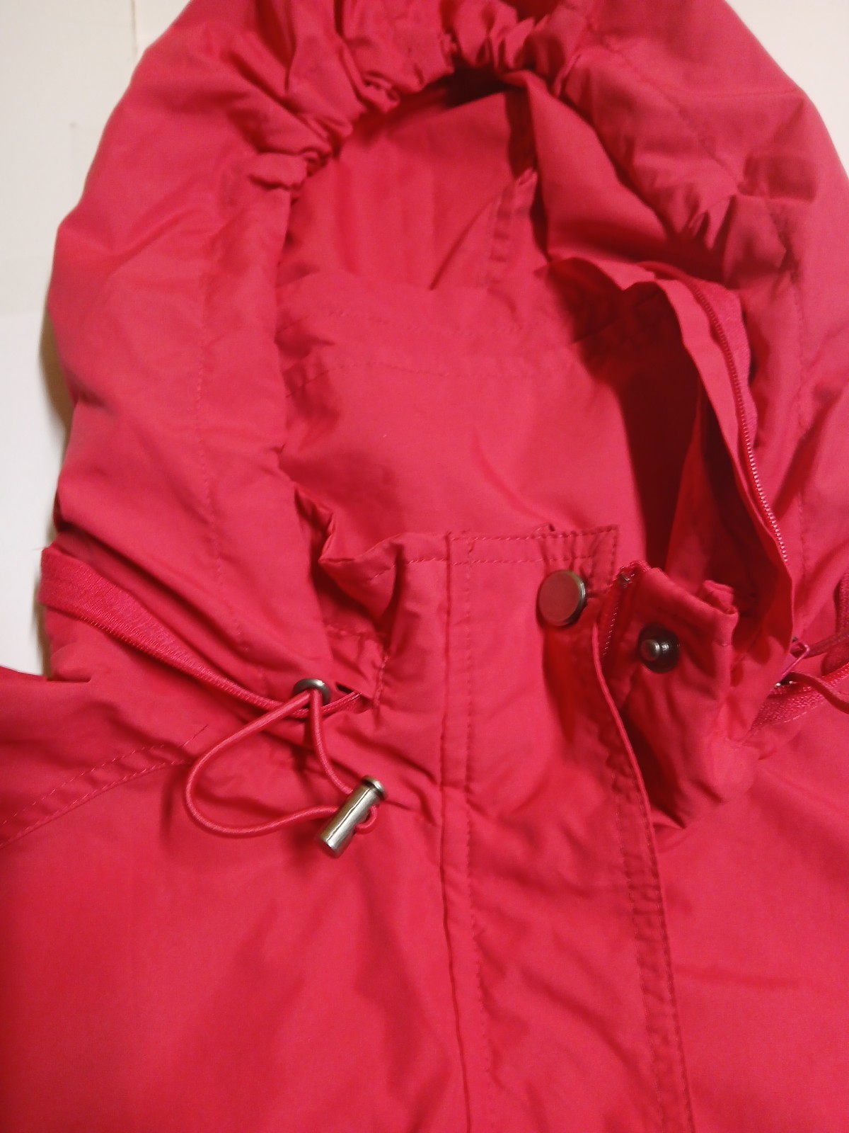 Style&co red zip snap button windbreaker jacket hooded xl women’s