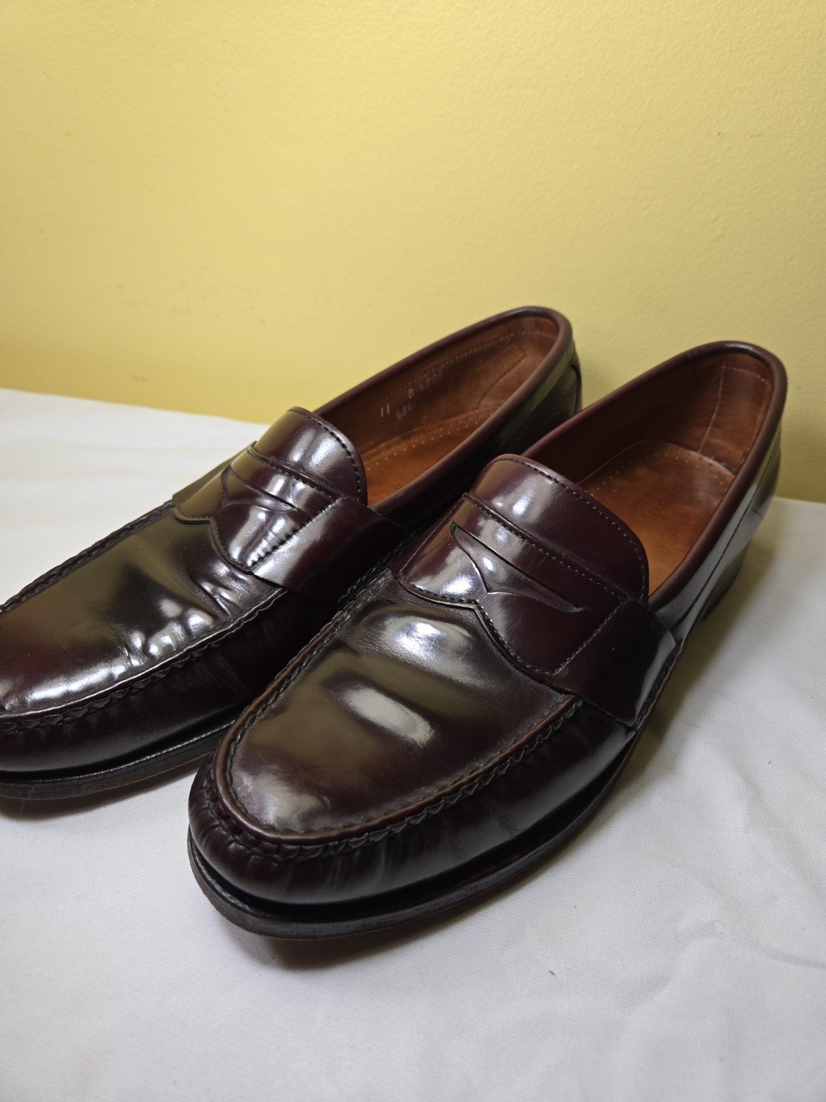Allen Edmonds Men’s Brown Leather Penny Loafers Slip-On Dress Shoes 11 B