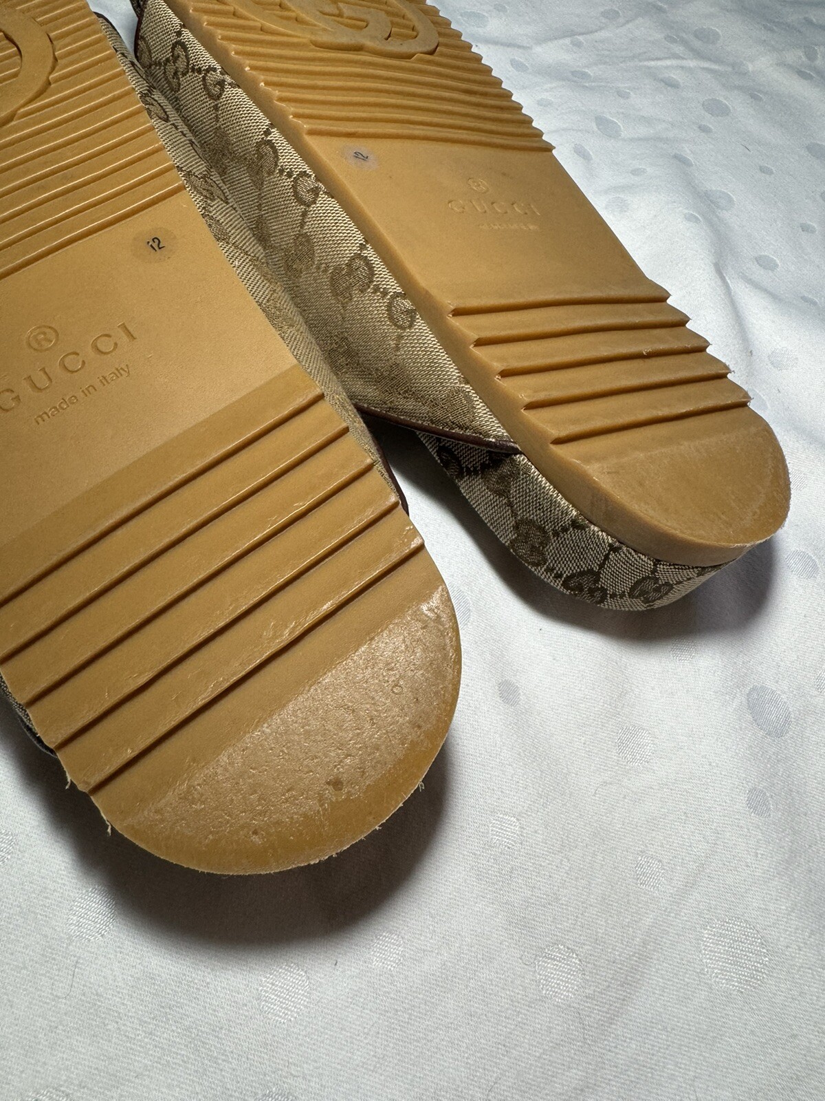 GUCCI Men’s GG Canvas Slide Sandal With Straps – Beige/Ebony