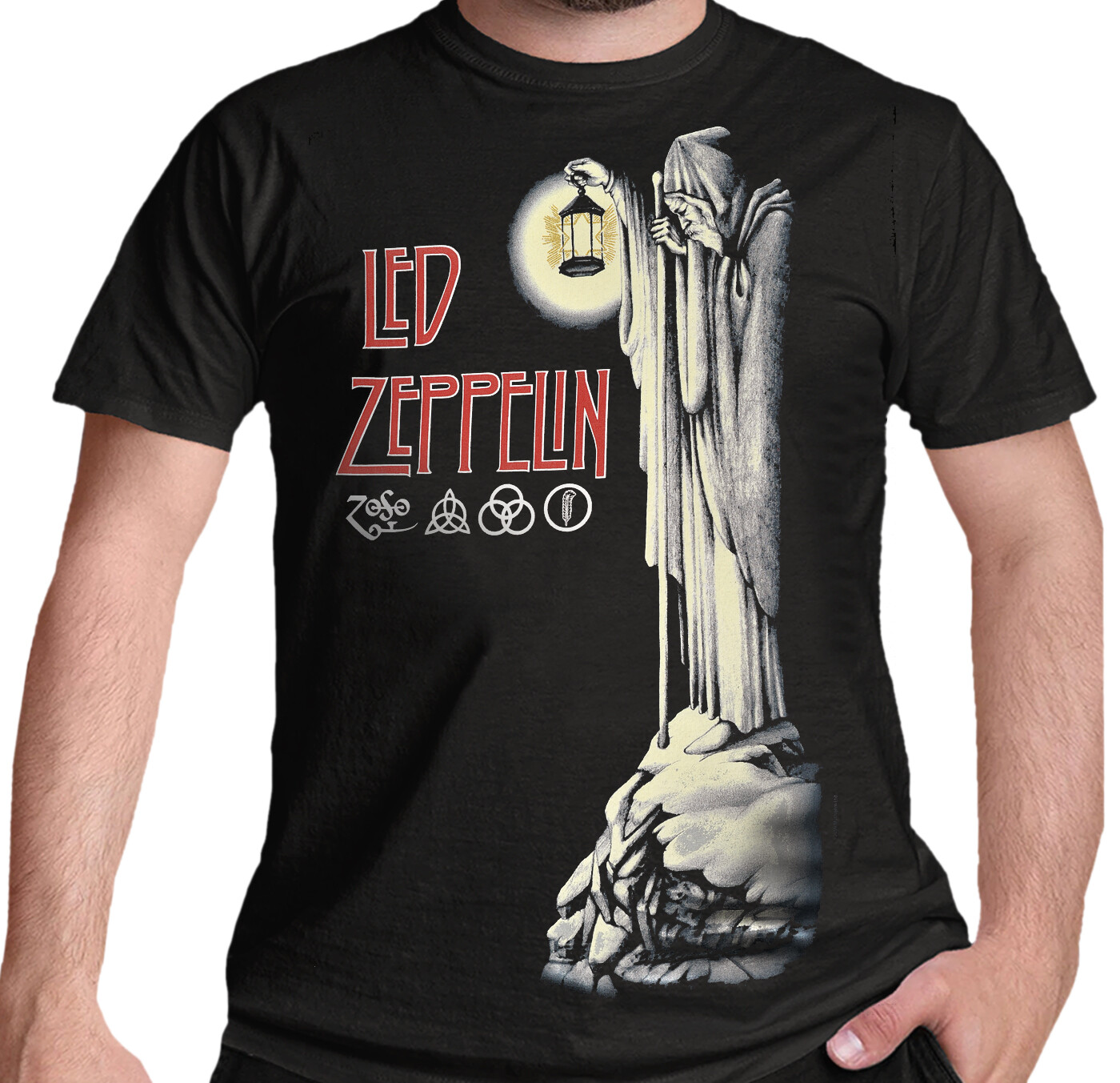 Led Zeppelin The Hermit T Shirt Official Robert Plant Zoso Band Logo Black New