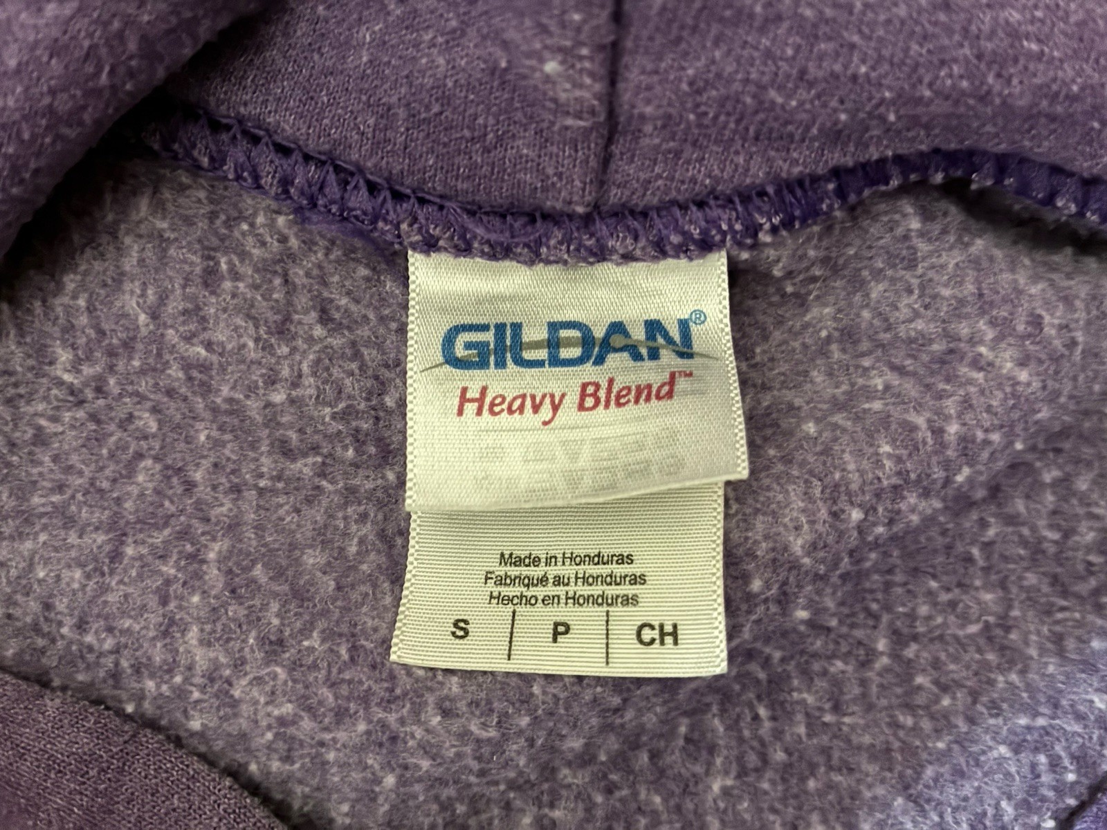 Gildan Women’s Glitter Madison Wisconsin Cotton Polyester Blend Hoodie Purple S