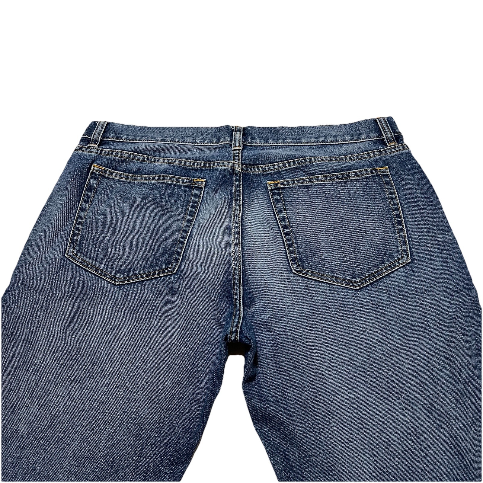 J Crew Mens Size 36×33.5 Distressed Urban Slim Straight Denim Cotton Blue Jeans
