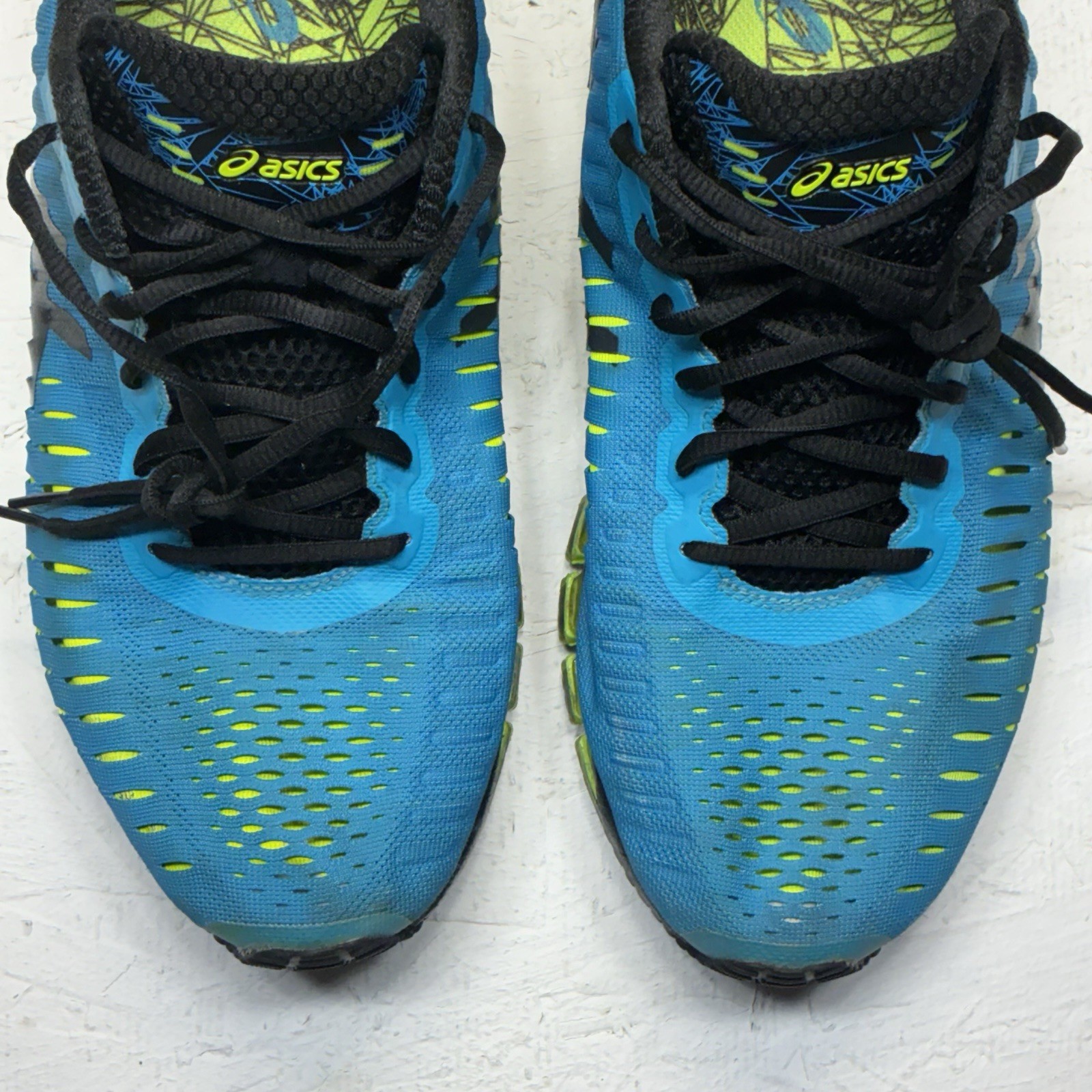 Asics Gel-Quantum 360 Men’s Size 11.5 Running Shoes Blue Yellow Athletic T5J1N
