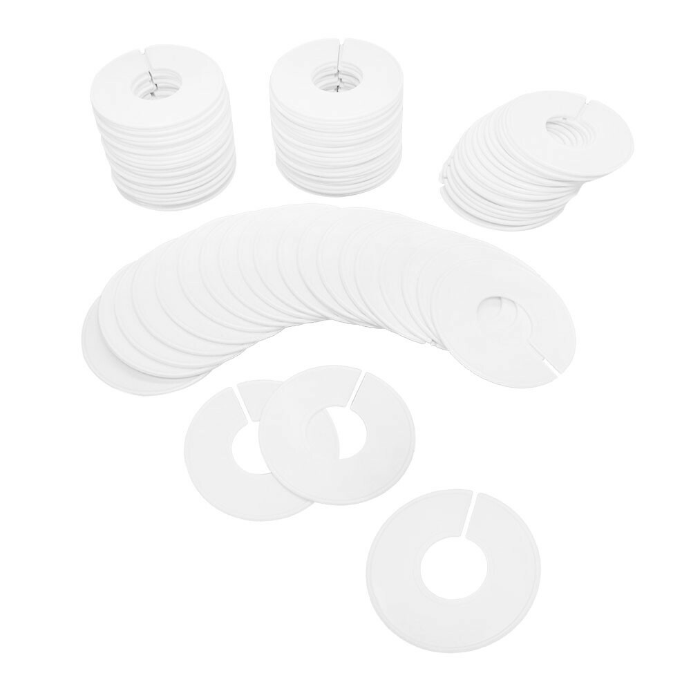 Hangers Retail Clothing Rack 3-1/2″ Round Plastic BLANK Dividers 10 PCS WHITE