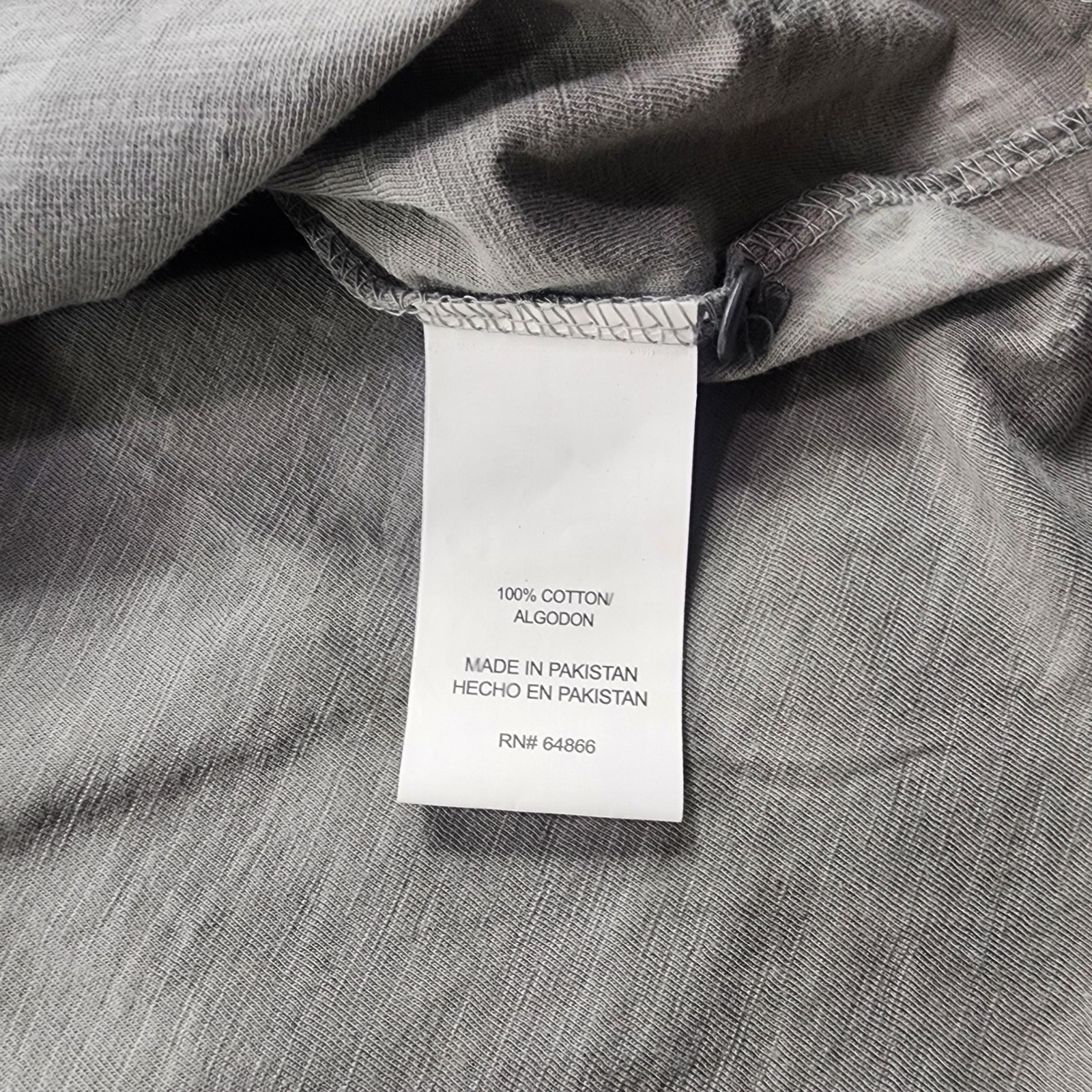 Modern Culture Polo Shirt Mens Large Gray Concrete Wash Pocket Button Casual New