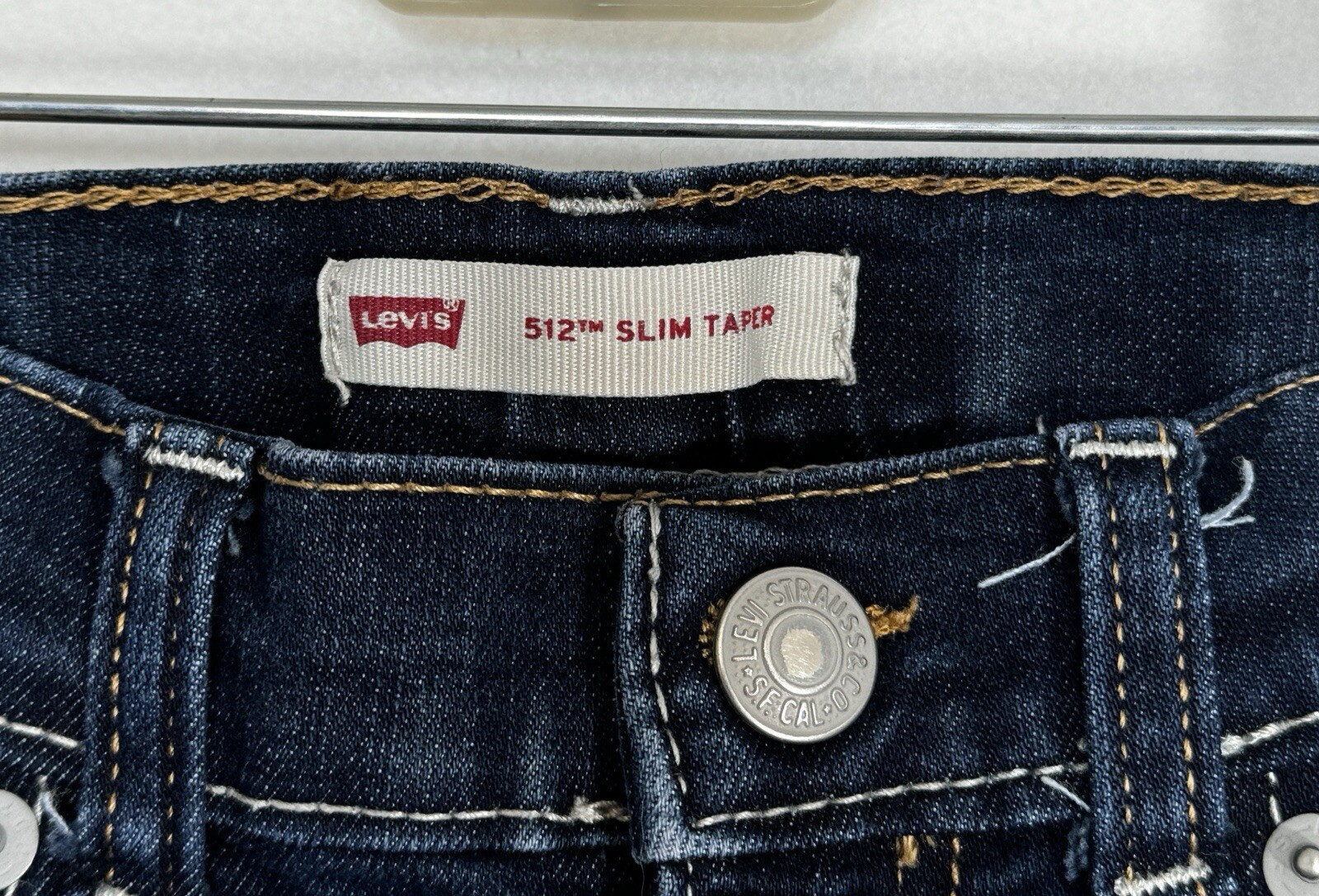 Kids Levi’s 512 Slim Taper Blue Jeans 7 Reg Soft Flex Stretch Kidcore Blokecore