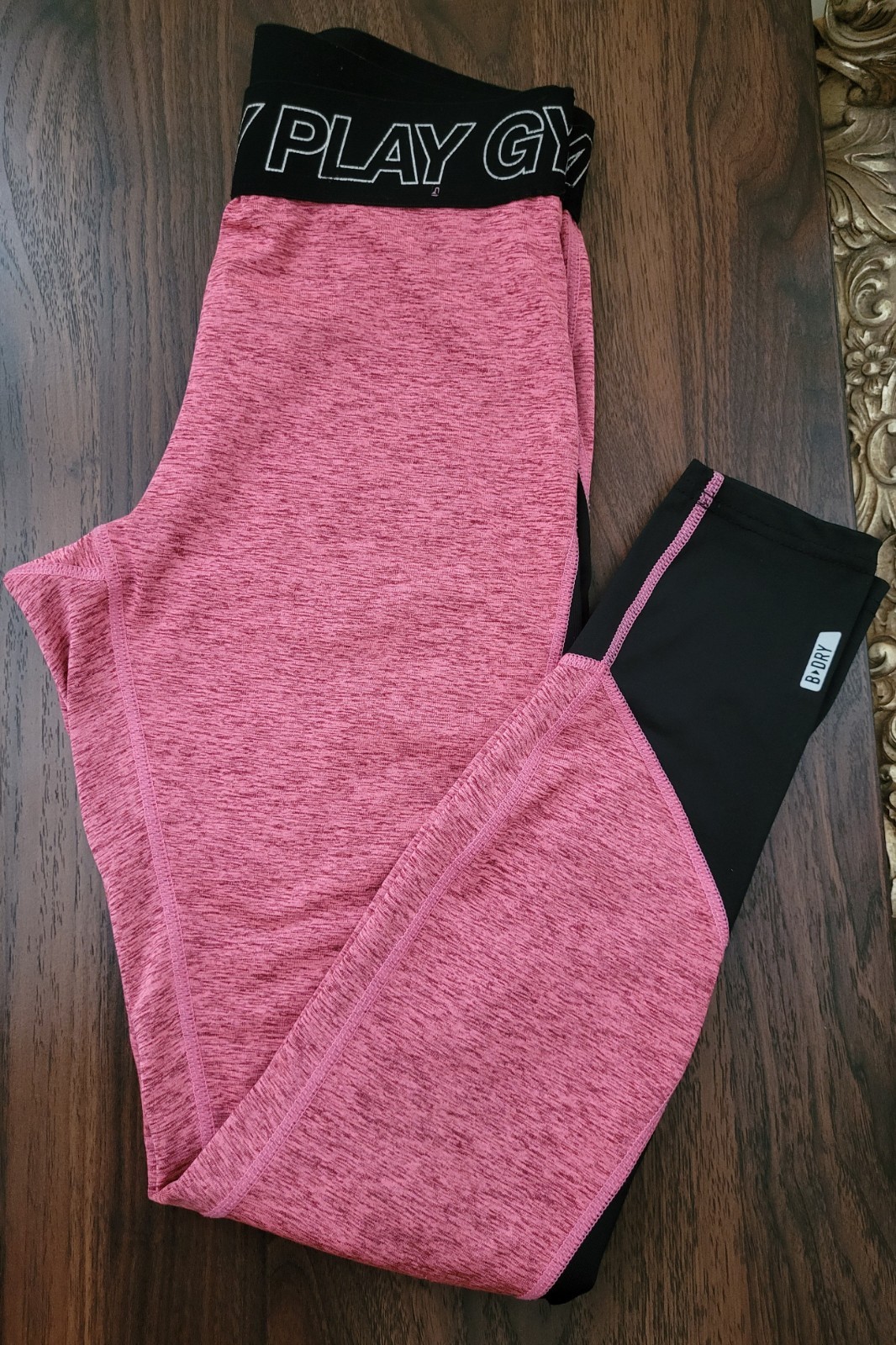 Only Play Women’s Pink/Black Heathered Leggings sIze M