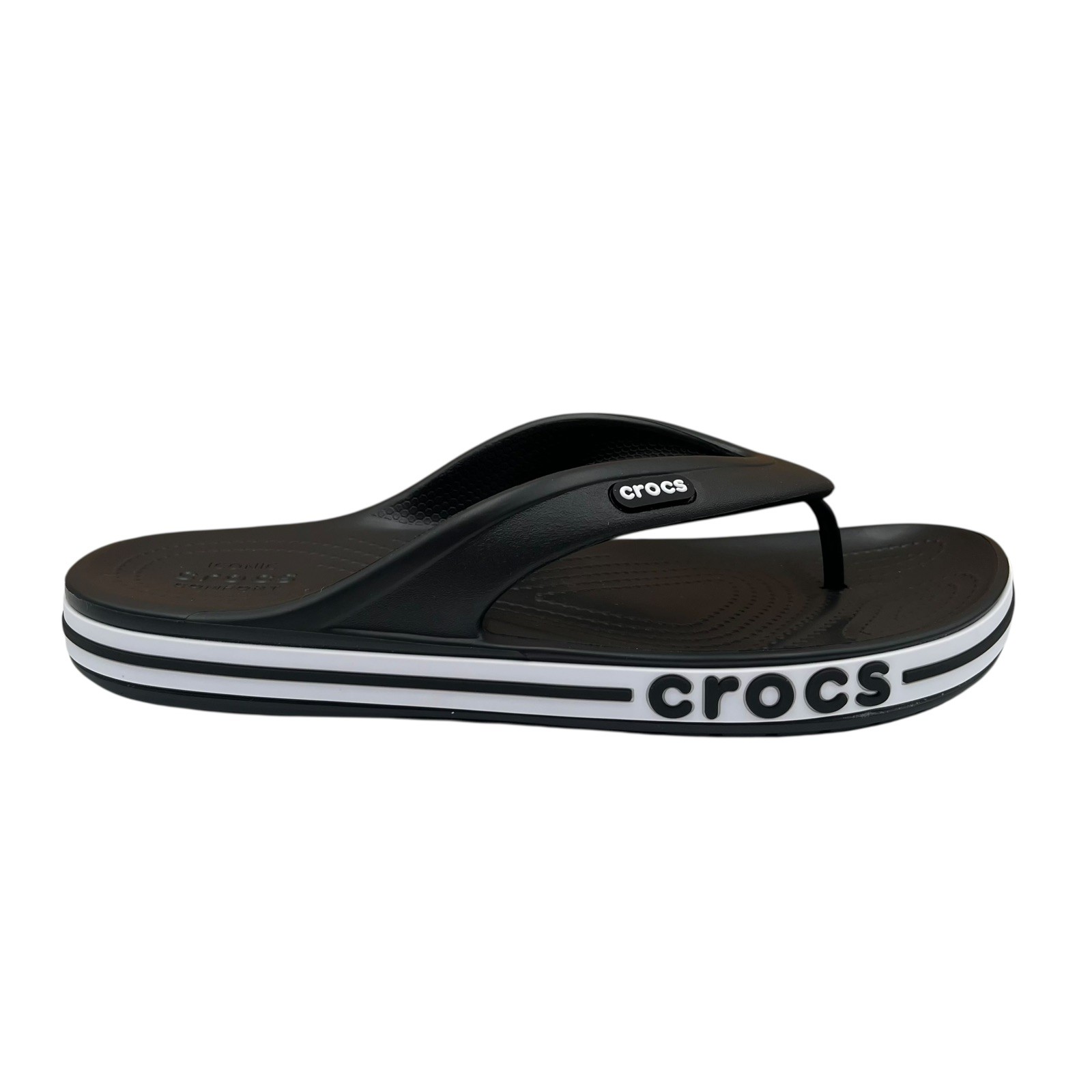 Crocs Bayaband Men’s Flip Flop Sandals Size 7 Black Water Friendly Lightweight