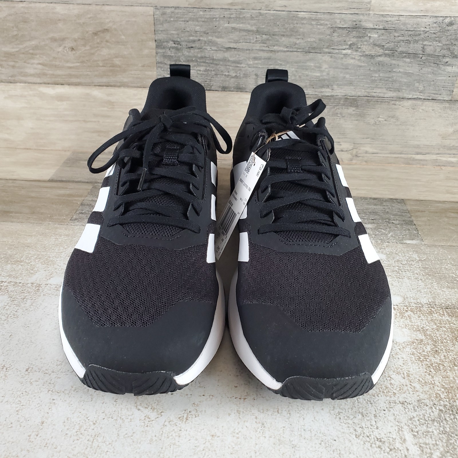 Adidas Dropset Control Mens Training Shoes Sz 13 Black White Lace Up Sneakers