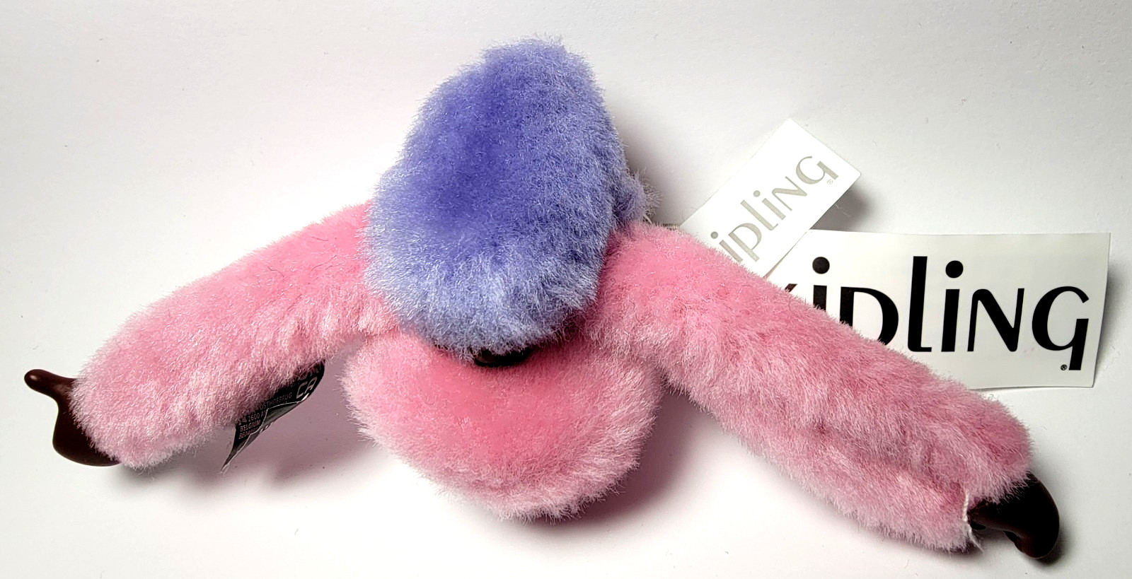 KIPLING MOM & BABY MONKEY Keychain Pink Frosting & Baby Light Purple 2″H