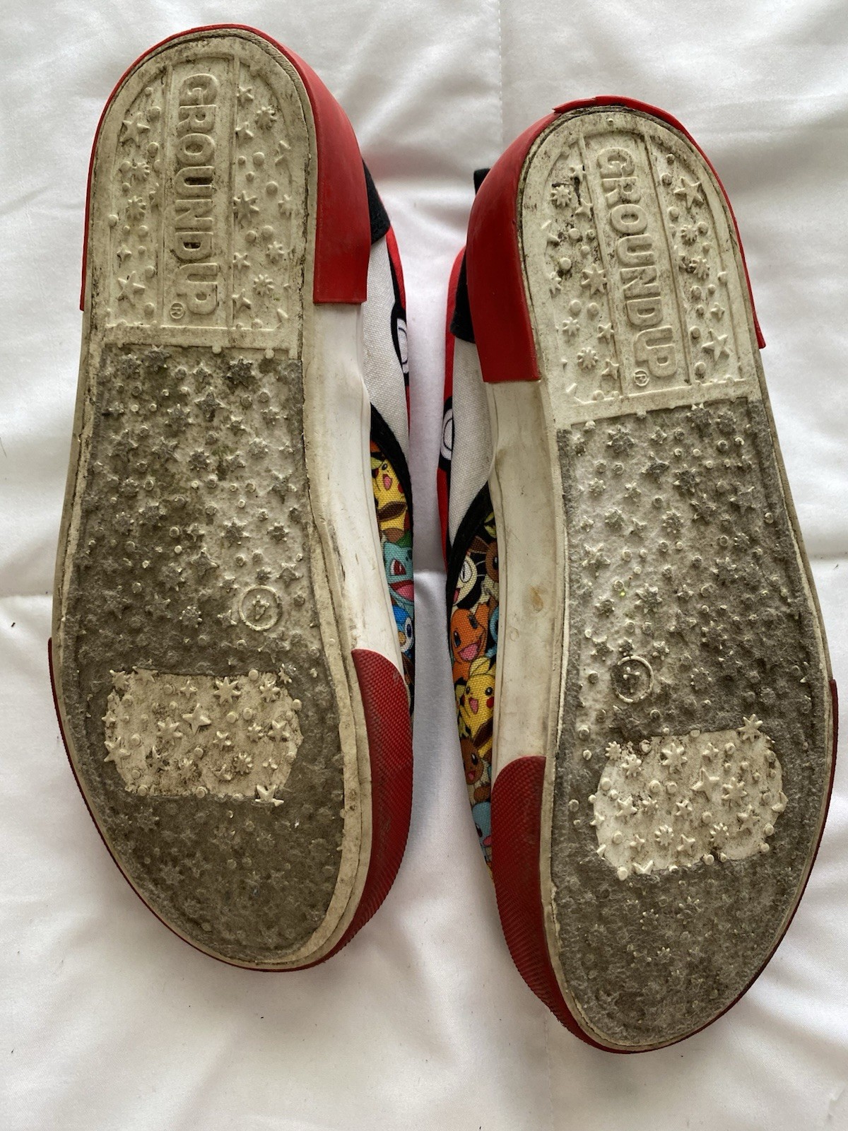 Ground Up Pokémon Slip-On Canvas Sneaker Shoes Kids Youth Size 4 Pikachu Eevee