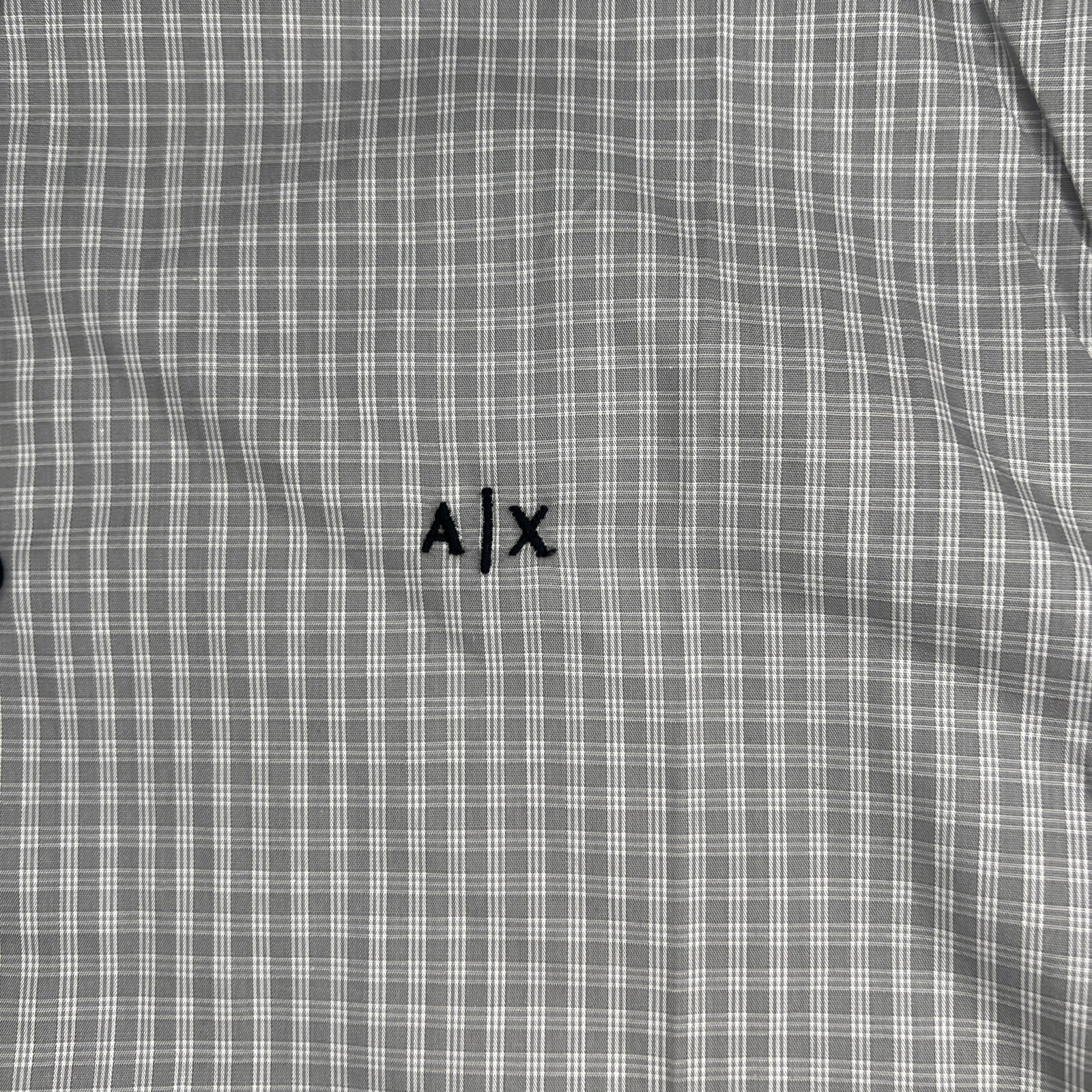 Armani Exchange A|X Casual Regular Fit Shirt Mens S Tan Checked w/ Logo NWT