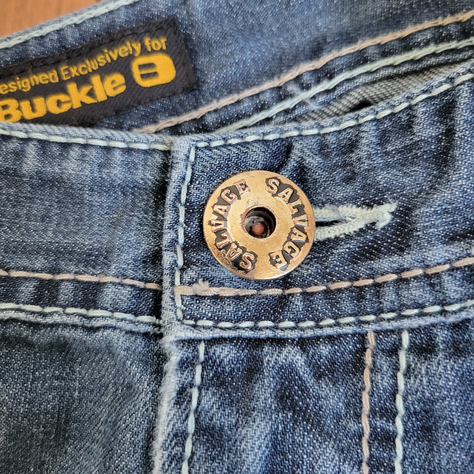 Salvage Supply Company Men’s Mayhem Bootleg Jeans Size 38×33 Western Distressed