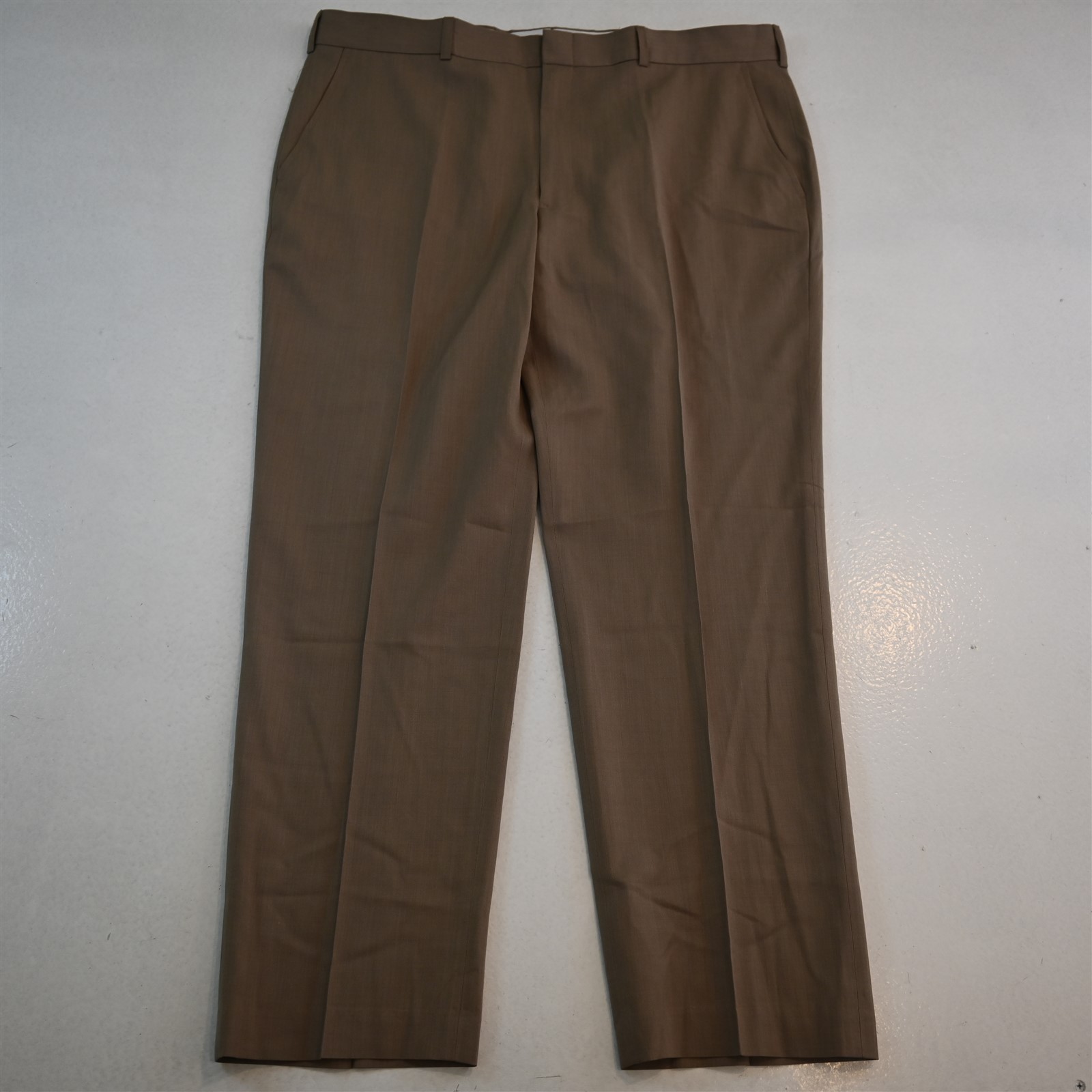 Jos A Bank 36×30 Tan Brown 100% Wool Tailored Fit Traveler Dress Mens Pants
