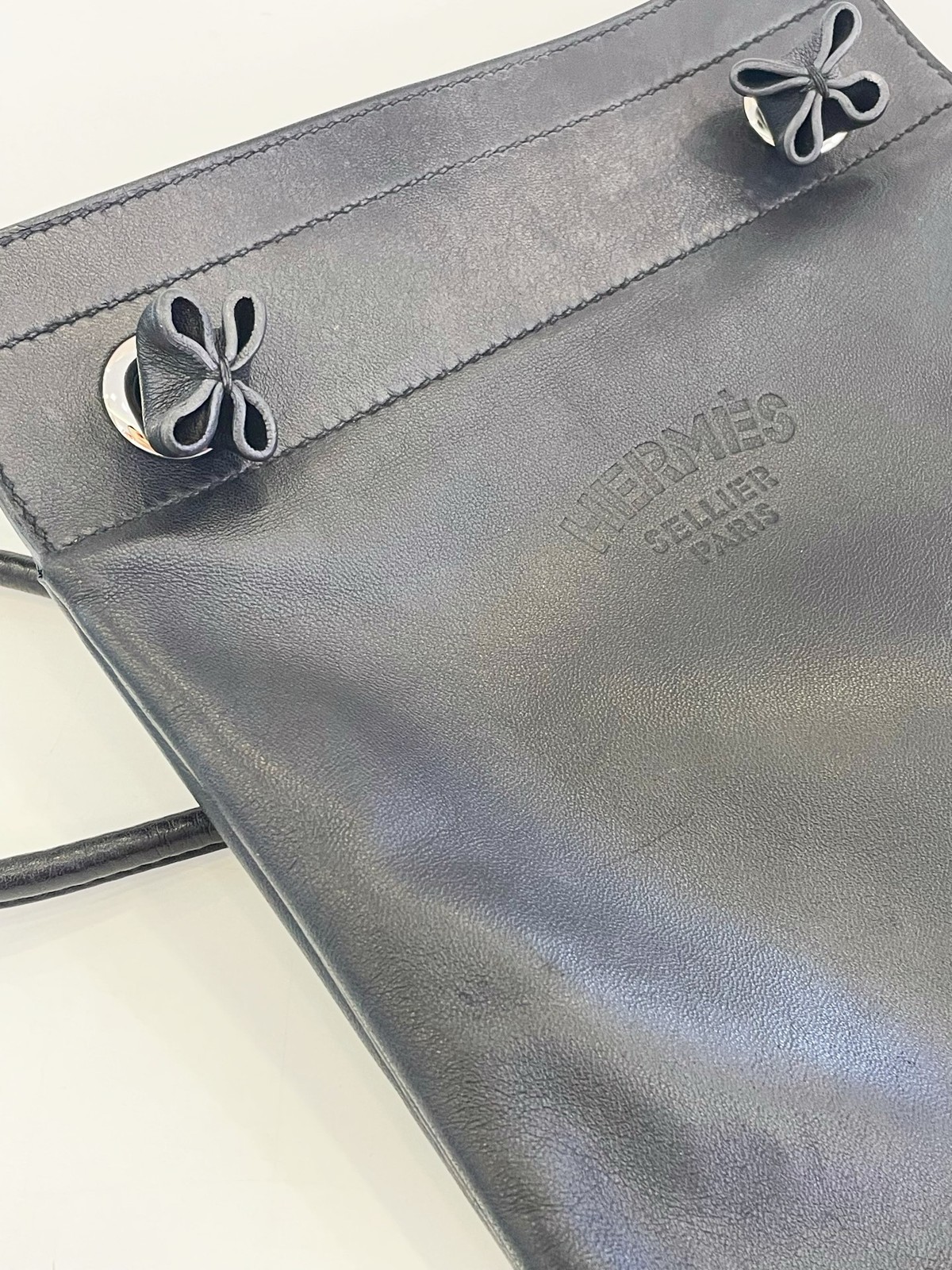 Hermes PHW Aline Shoulder Bag Leather Noir