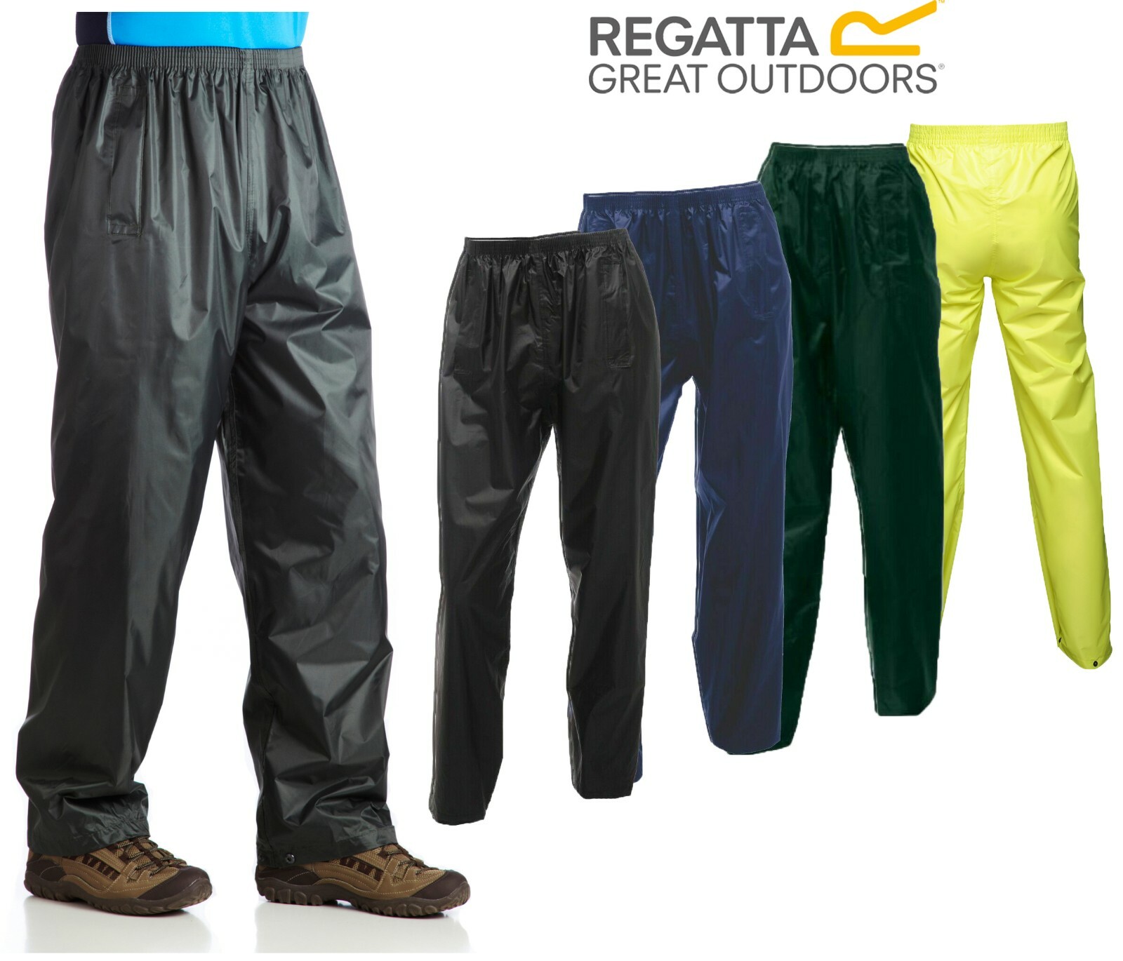 Regatta Stormbreak Pants Waterproof Rain Over Trousers Work Hiking Walking S-3XL