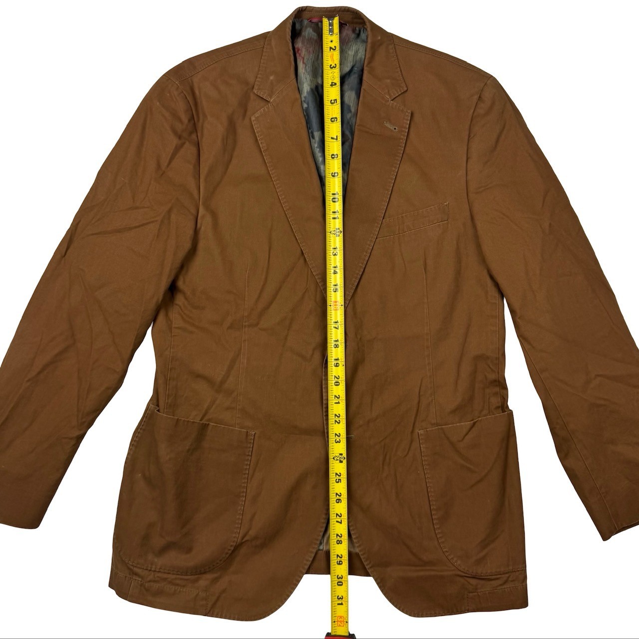 Kroon Men’s Cotton Blend 2-Button Blazer Brown • 40R