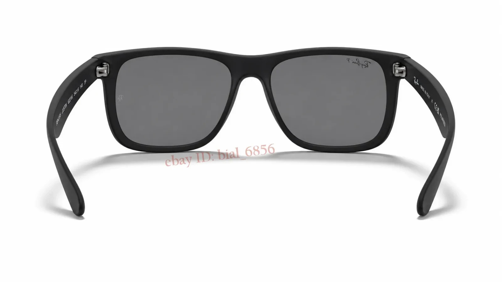 Ray-Ban RB4165 Justin Polarized Sunglasses 54mm Grey Mirror Silver Lens UV New
