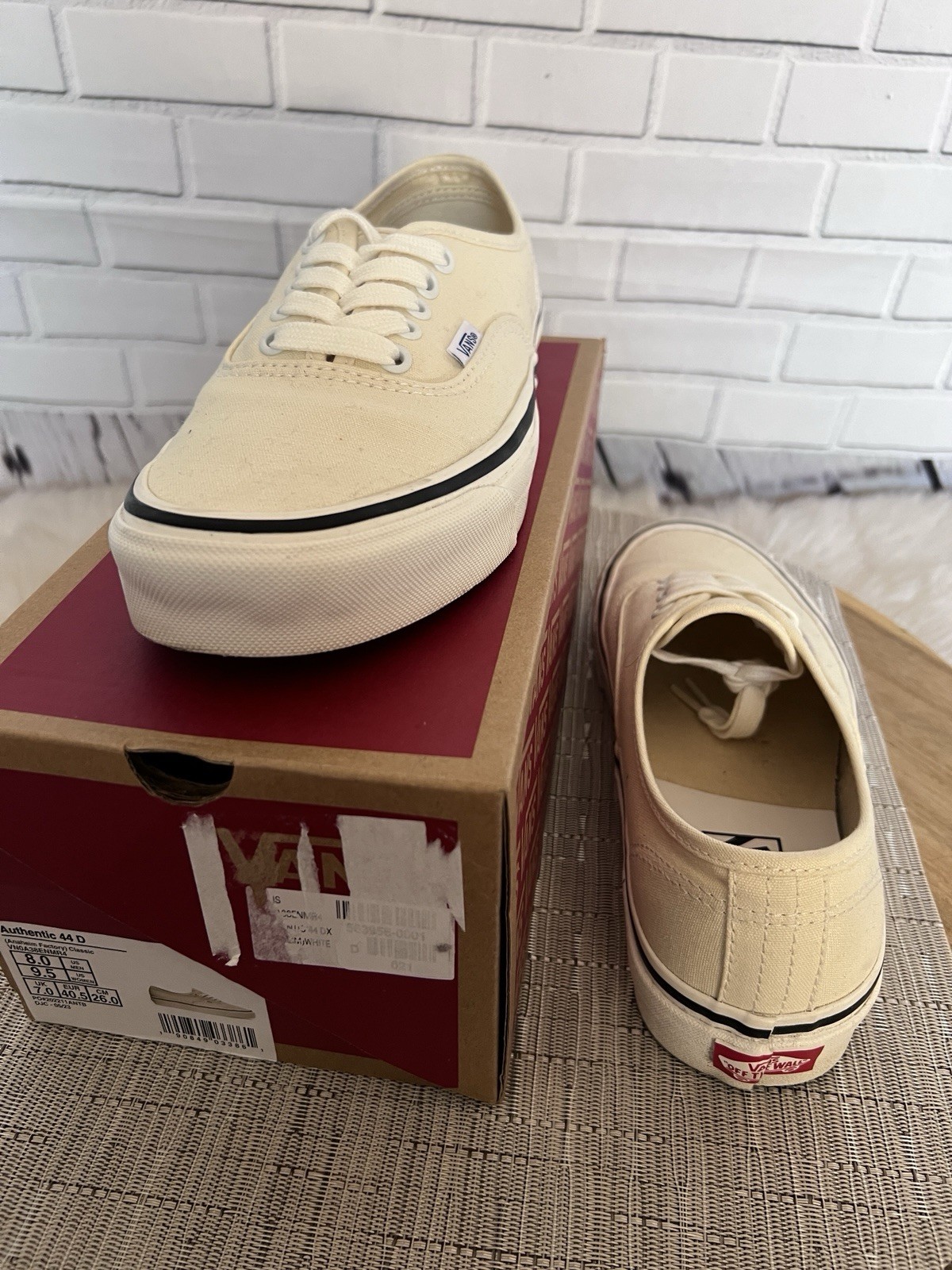 VANS Authentic 44 DX Anaheim Factory Classic White Canvas Mens 8 Womens 9.5 2020