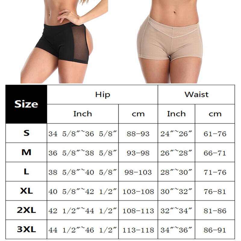 BOOTY BRA BUTT LIFTER SHAPER PANTY HIP ENHANCER LOW WAIST BOY SHORTS UNDERWEAR