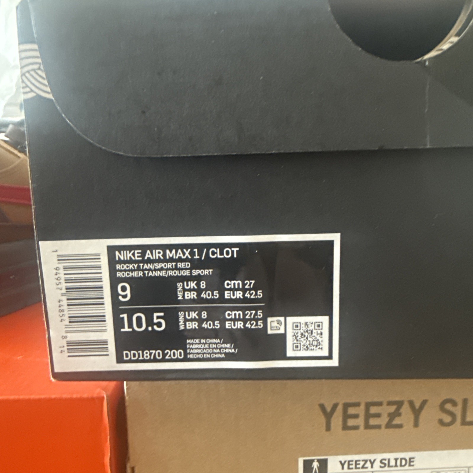 Size 9 – Nike Air Max 1 x CLOT Kiss Of Death CHA 2021