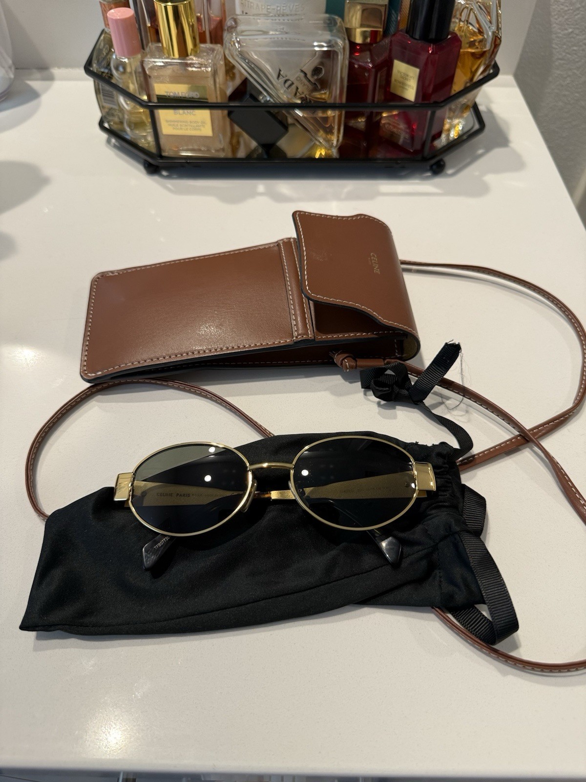 CELINE TRIOMPHE METAL 01 SUNGLASSES IN METAL