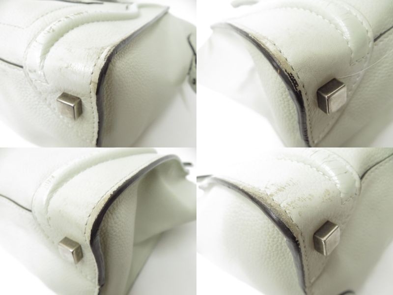 Authentic CELINE Luggage Micro Shopper Suede Leather Hand Bag I#52910