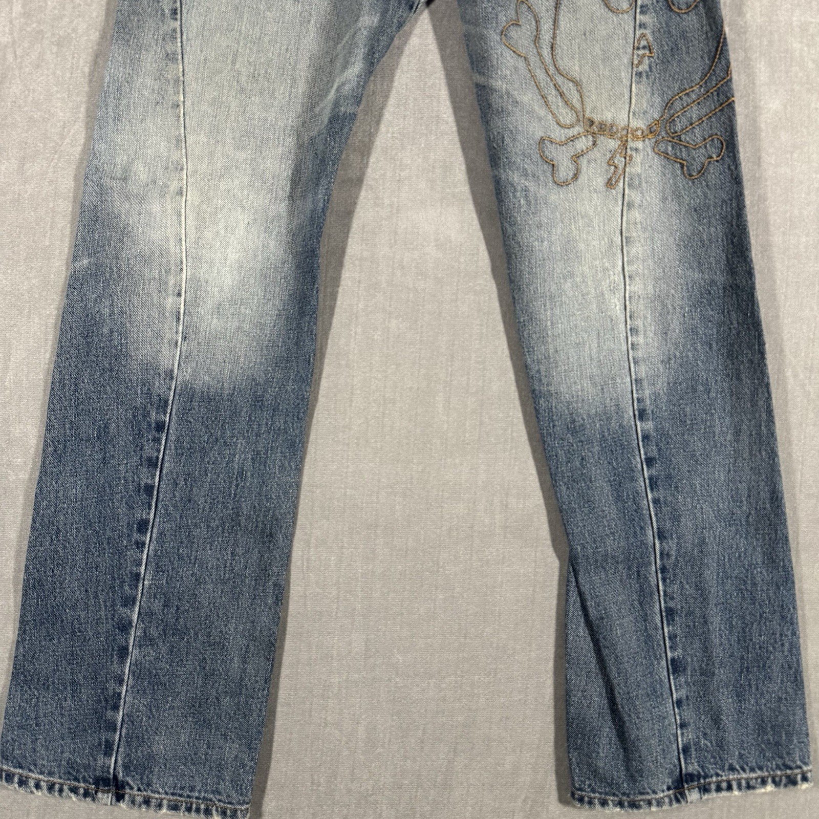 RARE Levi’s Engineered Jeans Twisted Denim Vintage 1999 Mens 30×33 Indigo Skull